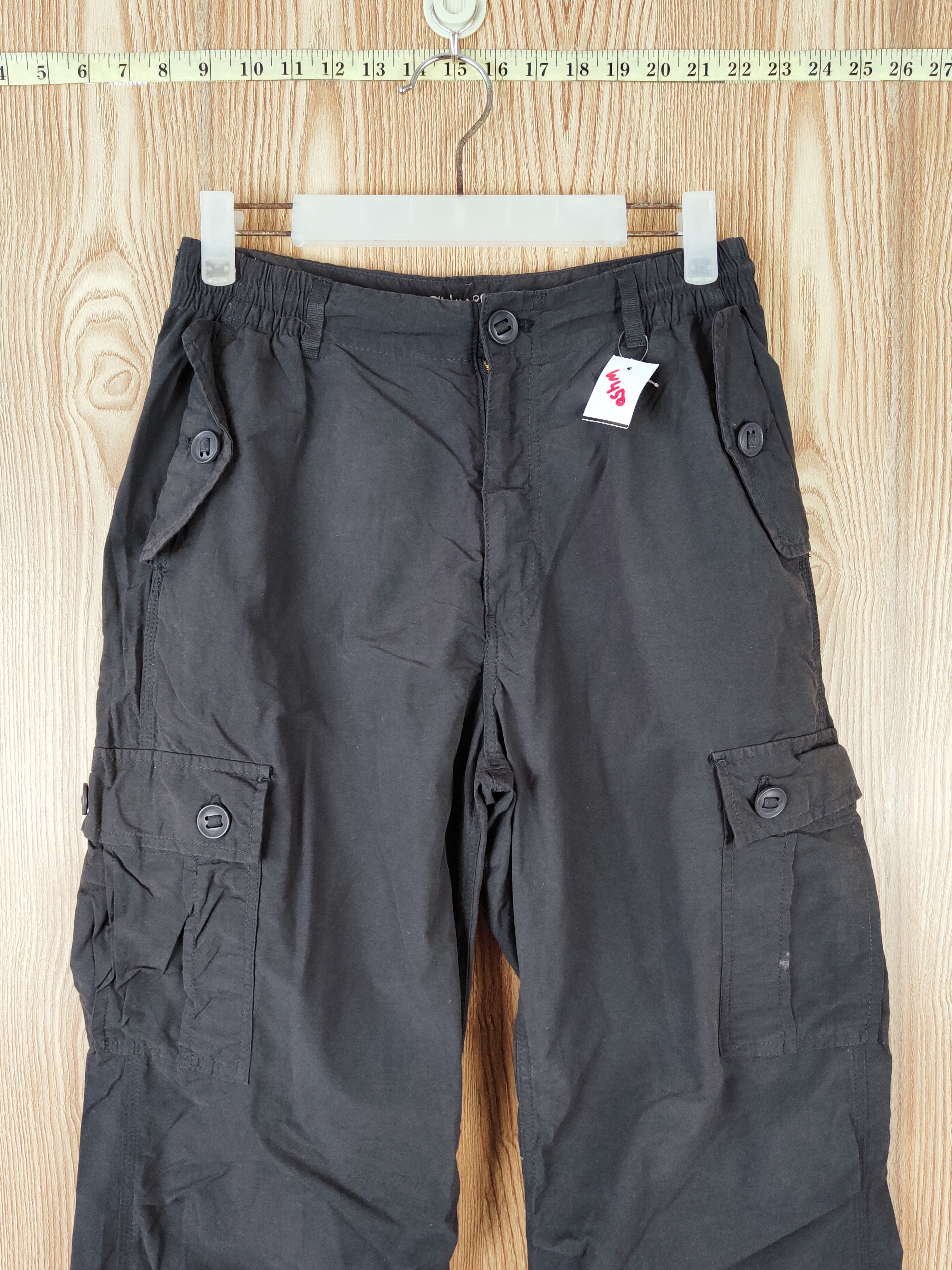 Japanese Brand Spinash Black Multipocket Cargo Short Pants #W450 Size US 28 / EU 44 - 2 Thumbnail