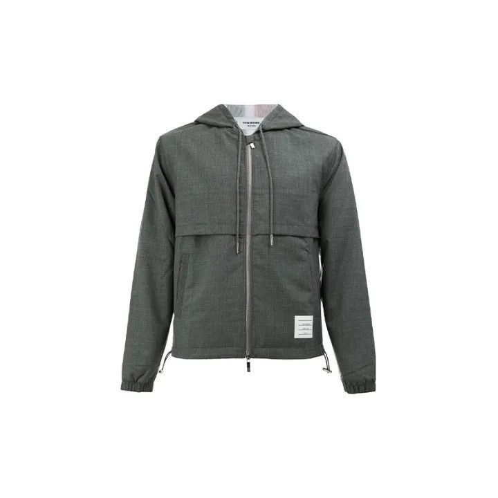 Thom Browne Thom Browne Gray Hooded Zip Jacket -2507 Size US S / EU 44-46 / 1 - 7 Thumbnail