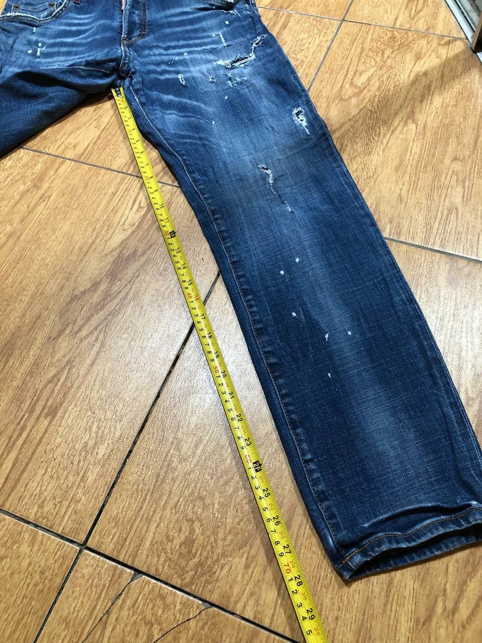 Dsquared2 Dsquared2 Tidy Biker Distressed Painted Skinny Jeans Size US 32 / EU 48 - 9 Thumbnail