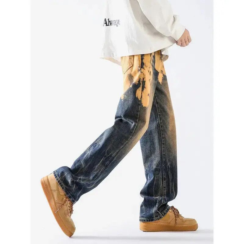 Japanese Brand Retro loose wide leg high street graffiti jeans Size US 32 / EU 48 - 4 Thumbnail