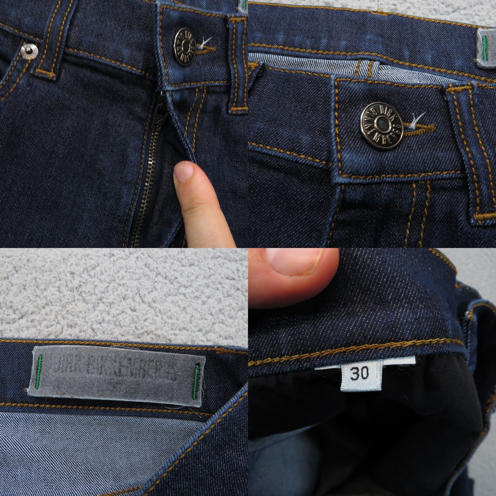 Vintage Dirk Bikkembergs Jeans Mens Slim Fit 30 Dark Wash Denim 5-Pocket 30x32 Casual Straight Jeans Size US 30 / EU 46 - 8 Thumbnail