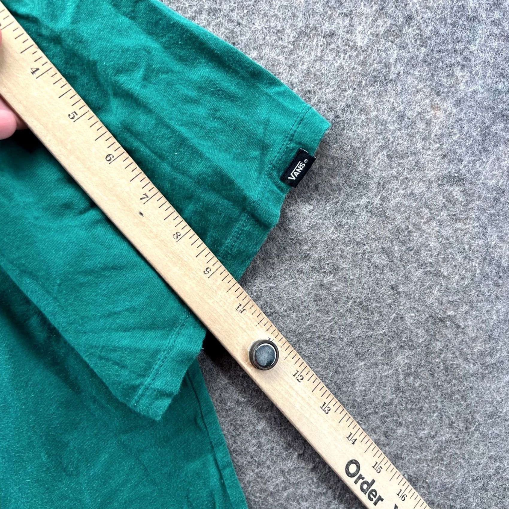 Vans VANS Shirt Mens XXL Green Crewneck Custom Fit Casual Tee SkateBoard Cotton Y2K Size US XXL / EU 58 / 5 - 5 Thumbnail