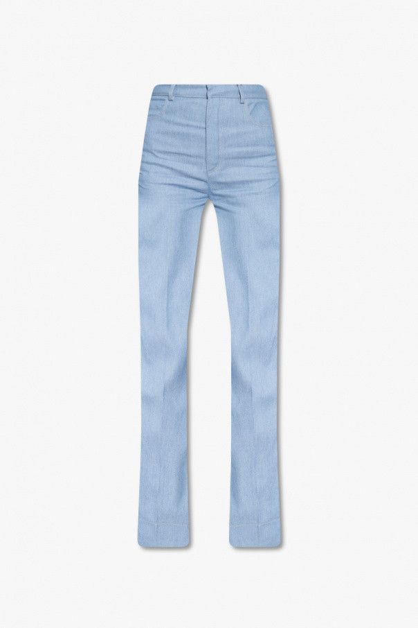 Saint Laurent Paris o1s1wg111024 Flared Pants in Sky Blue Denim in Blue Size 30" / US 8 / IT 44 - 1 Thumbnail