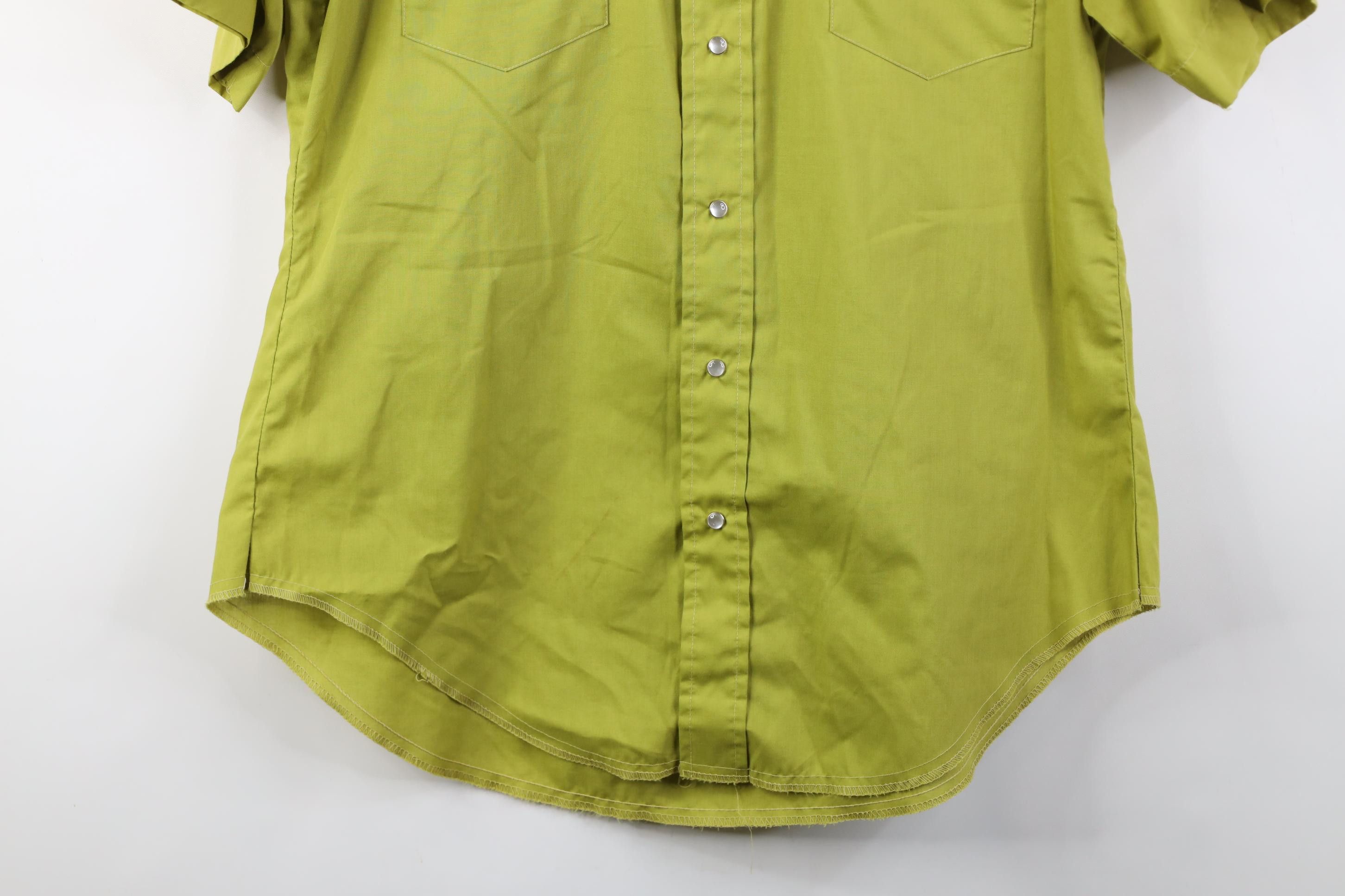 Vintage Vintage 70s Rockabilly Cowboy Rodeo Dagger Collar Shirt Size US XL / EU 56 / 4 - 3 Thumbnail