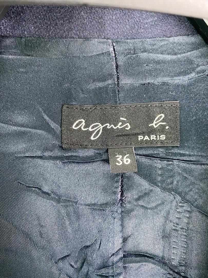 Vintage × agnes b. Vtg 90s Agnes B wool long coat jacket Size S / US 4 / IT 40 - 5 Thumbnail