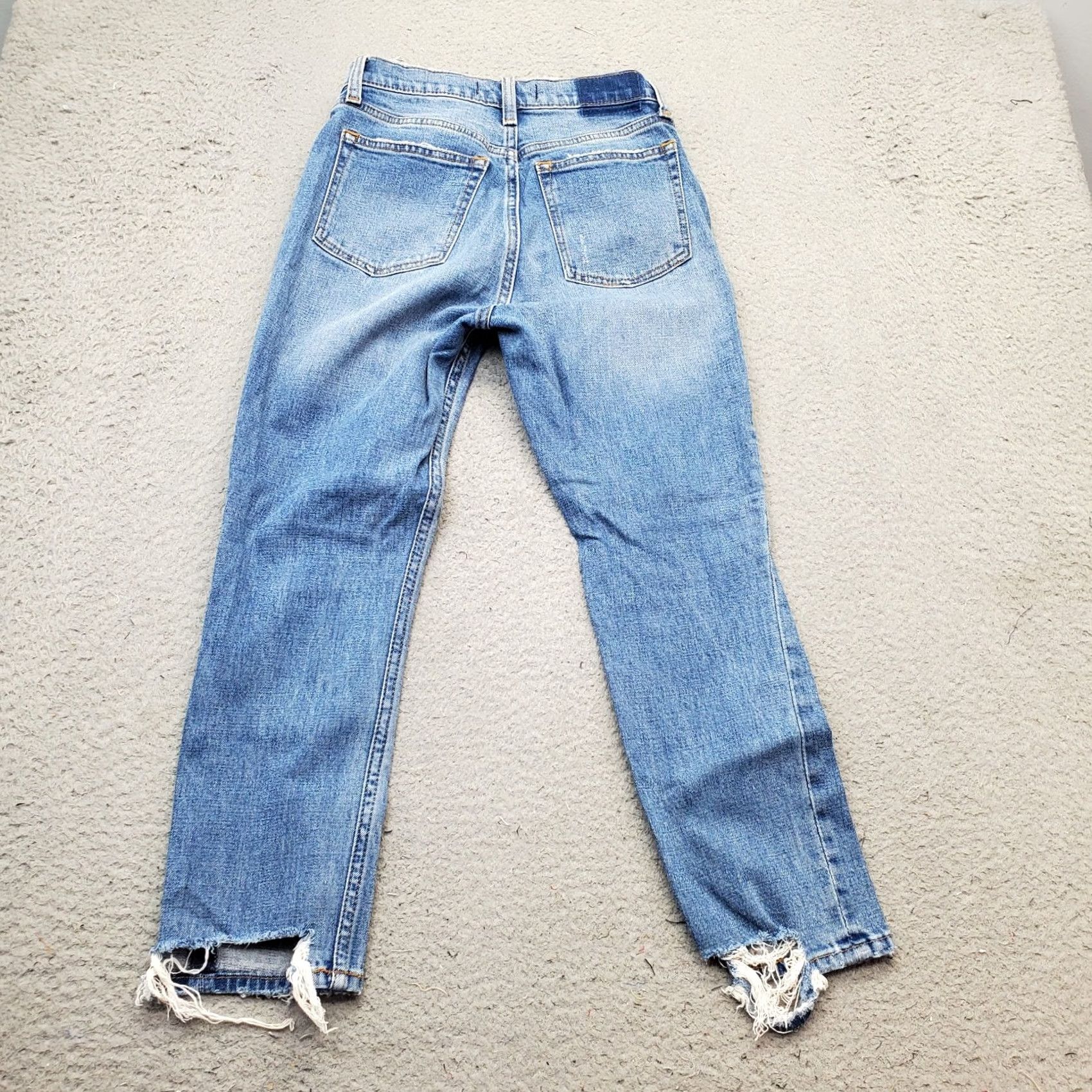 Abercrombie & Fitch Abercrombie & Fitch The Skinny High Rise Jeans Womens Size 0 Blue Denim Distressed Jeans Size 25" / US 0 / IT 36 - 2 Thumbnail