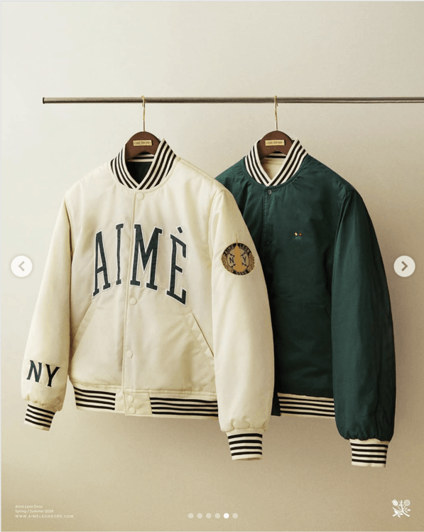 Aime Leon Dore UNWORN* ALD Reversible Satin Varsity Jacket Cream/Green Size US M / EU 48-50 / 2 - 16 Thumbnail