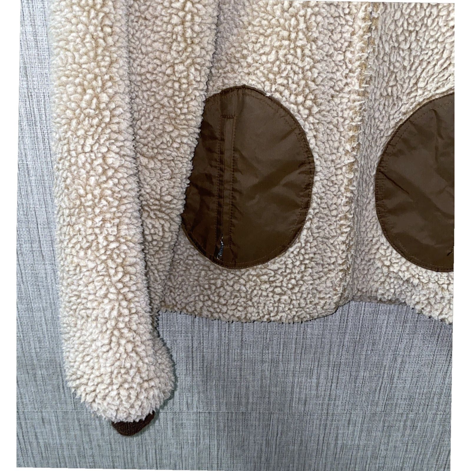 Vintage Avon Women's Beige Fleece Full Zip Jacket Large Size L / US 10 / IT 46 - 4 Thumbnail