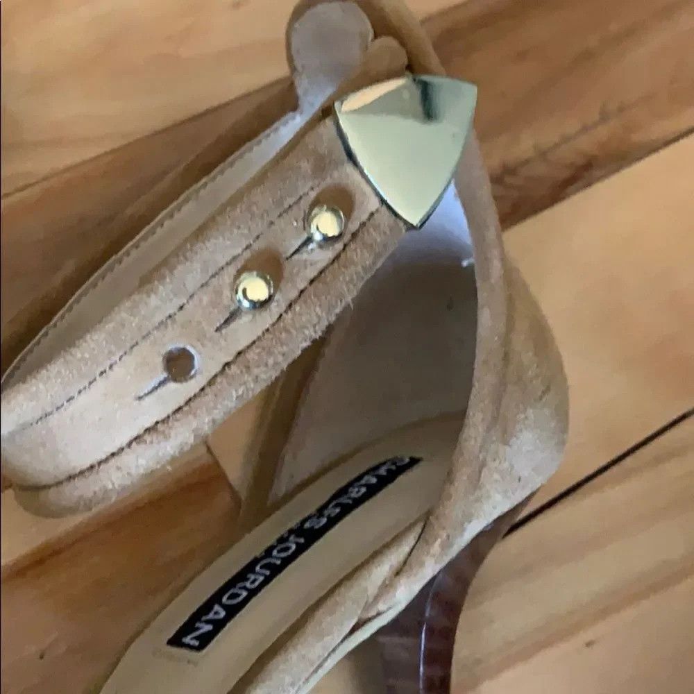 Charles Jourdan CharlesJourdan camel suede ankle strap pumps Size US 6.5 / IT 36.5 - 4 Thumbnail