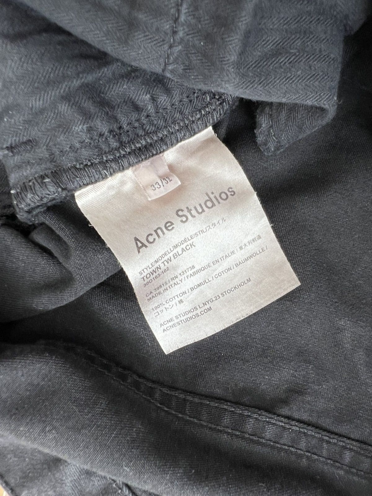 Acne Studios Acne studios town tw black trousers Size US 33 - 5 Thumbnail