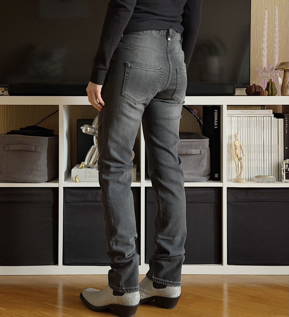 Balmain BALMAIN Decarnin SS2011 Distressed Skinny Gray Denim Jeans Size US 29 - 6 Thumbnail