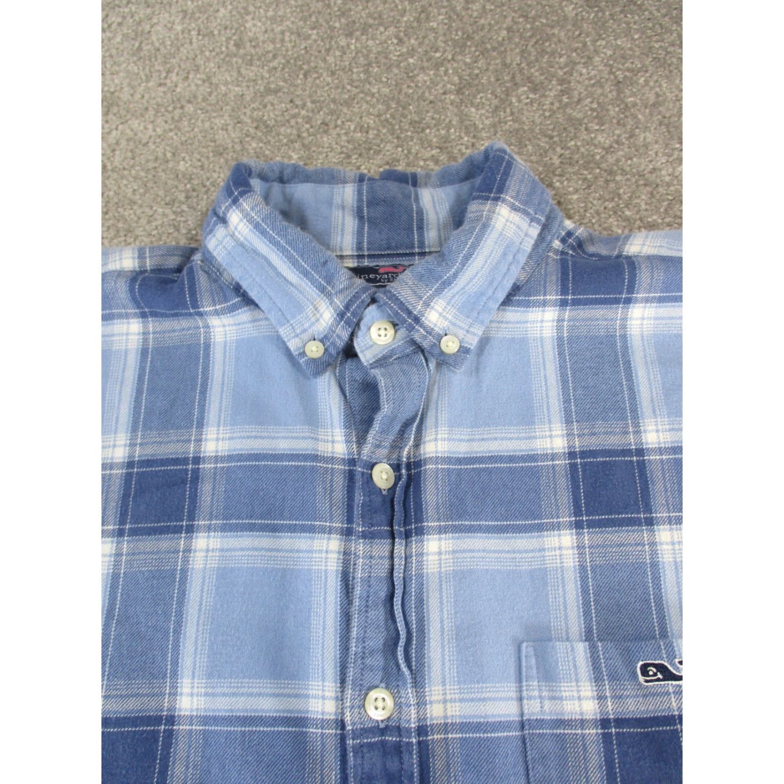 Vineyard Vines VINTAGE Vineyard Vines Tucker Shirt Men M Blue Plaid Flannel Cotton Button-Down Slim 90s Mens Size US M / EU 48-50 / 2 - 2 Thumbnail