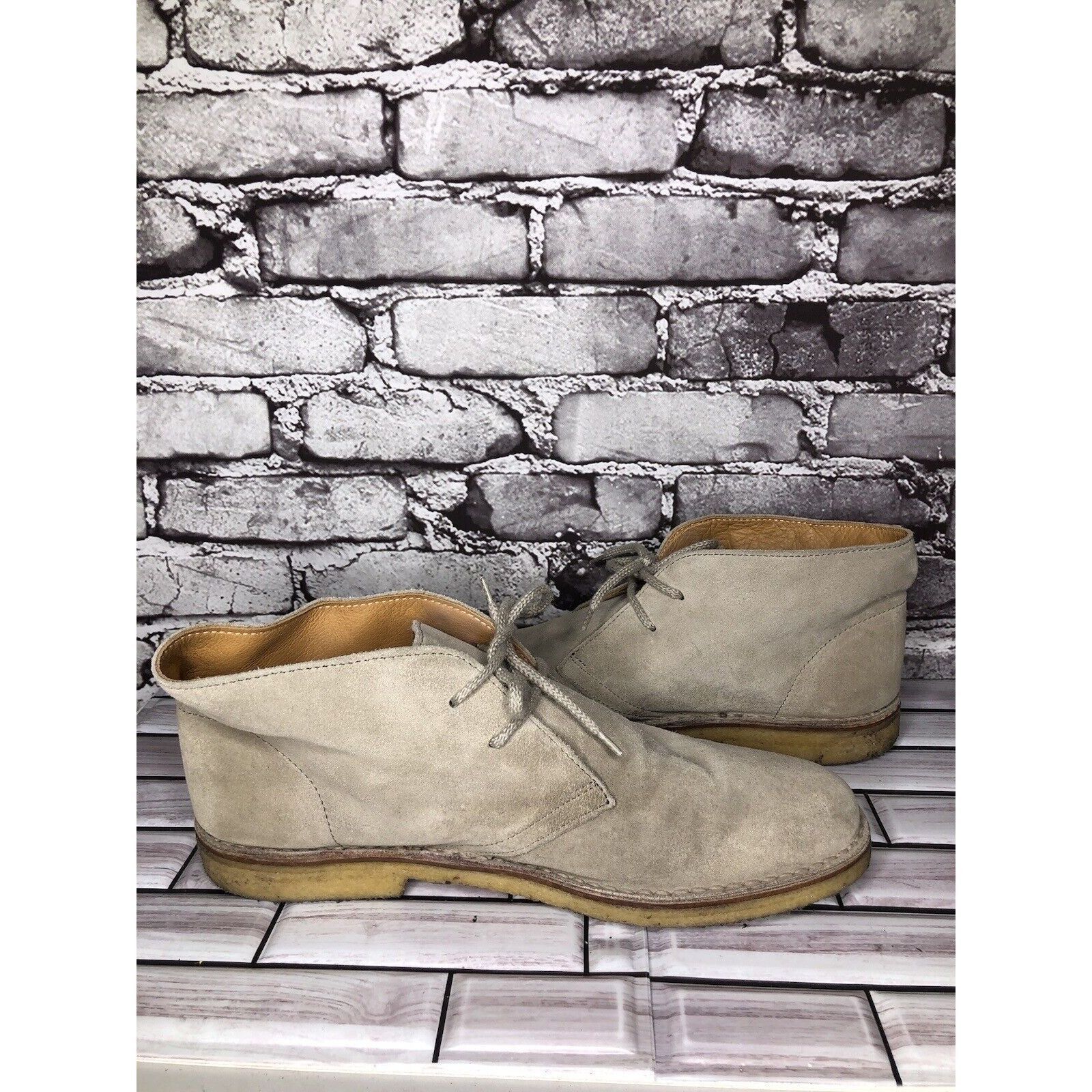 Barneys New York Barneys New York Beige Suede Leather Chukka Casual Lace Boot Size US 12 / EU 45 - 10 Thumbnail