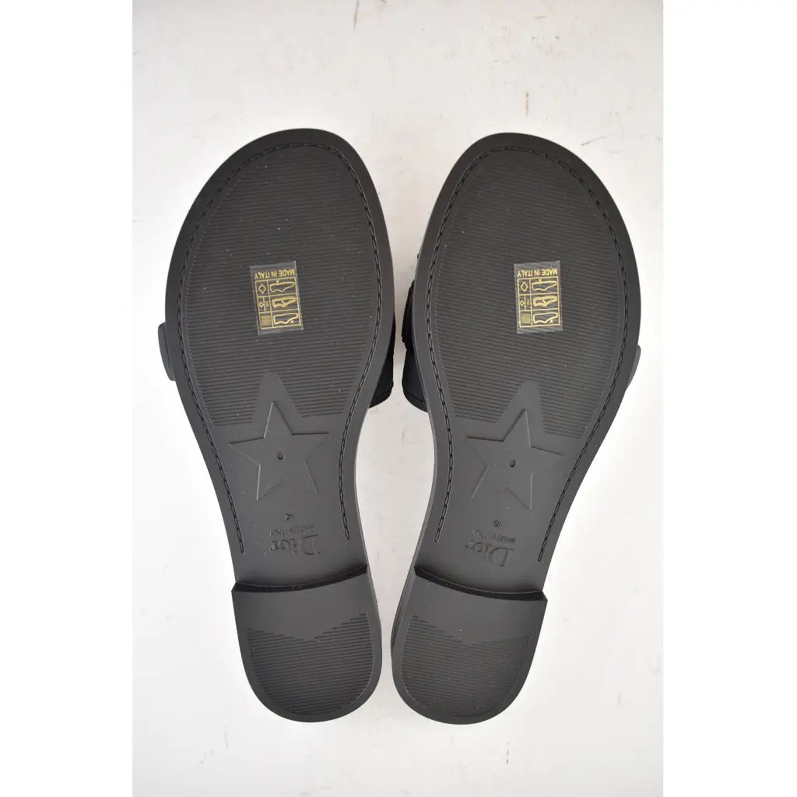 Dio(r)evolution Dway Rubber Logo Slide Mule Flat Sandal 42