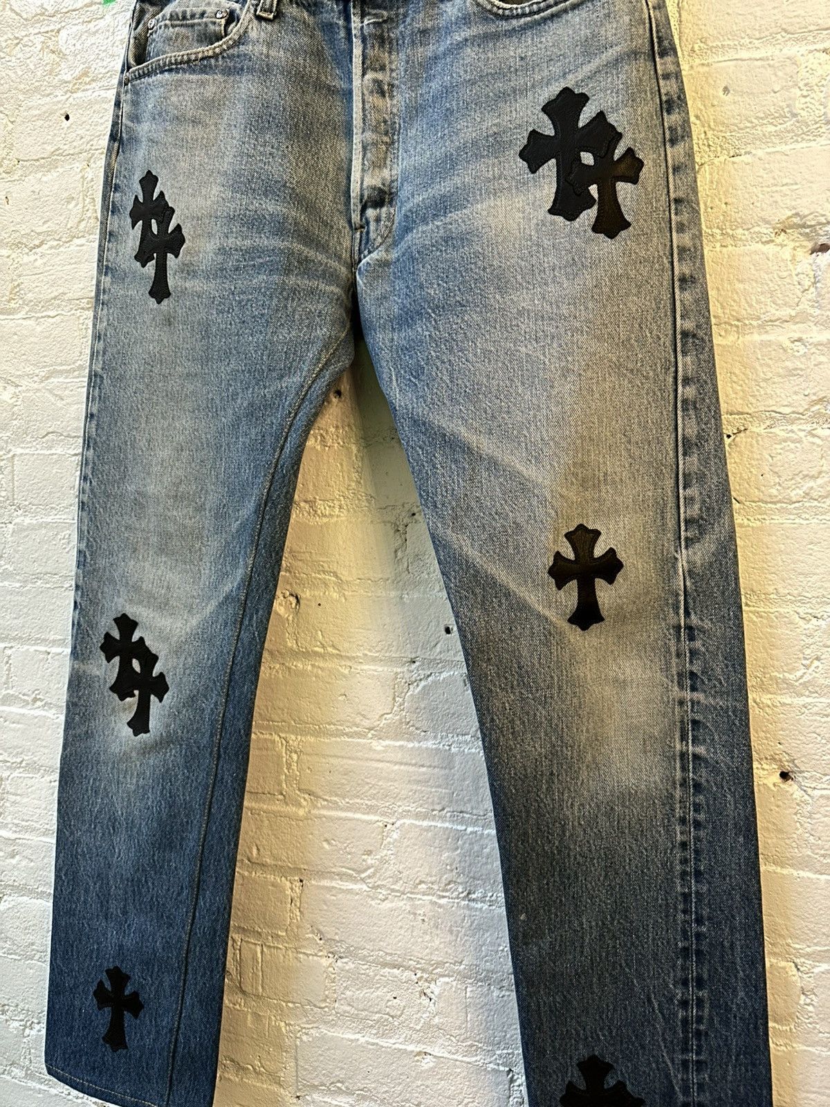Chrome Hearts CHROME HEARTS 501 PATCH DENIM SZ 33 Size US 33 - 3 Thumbnail