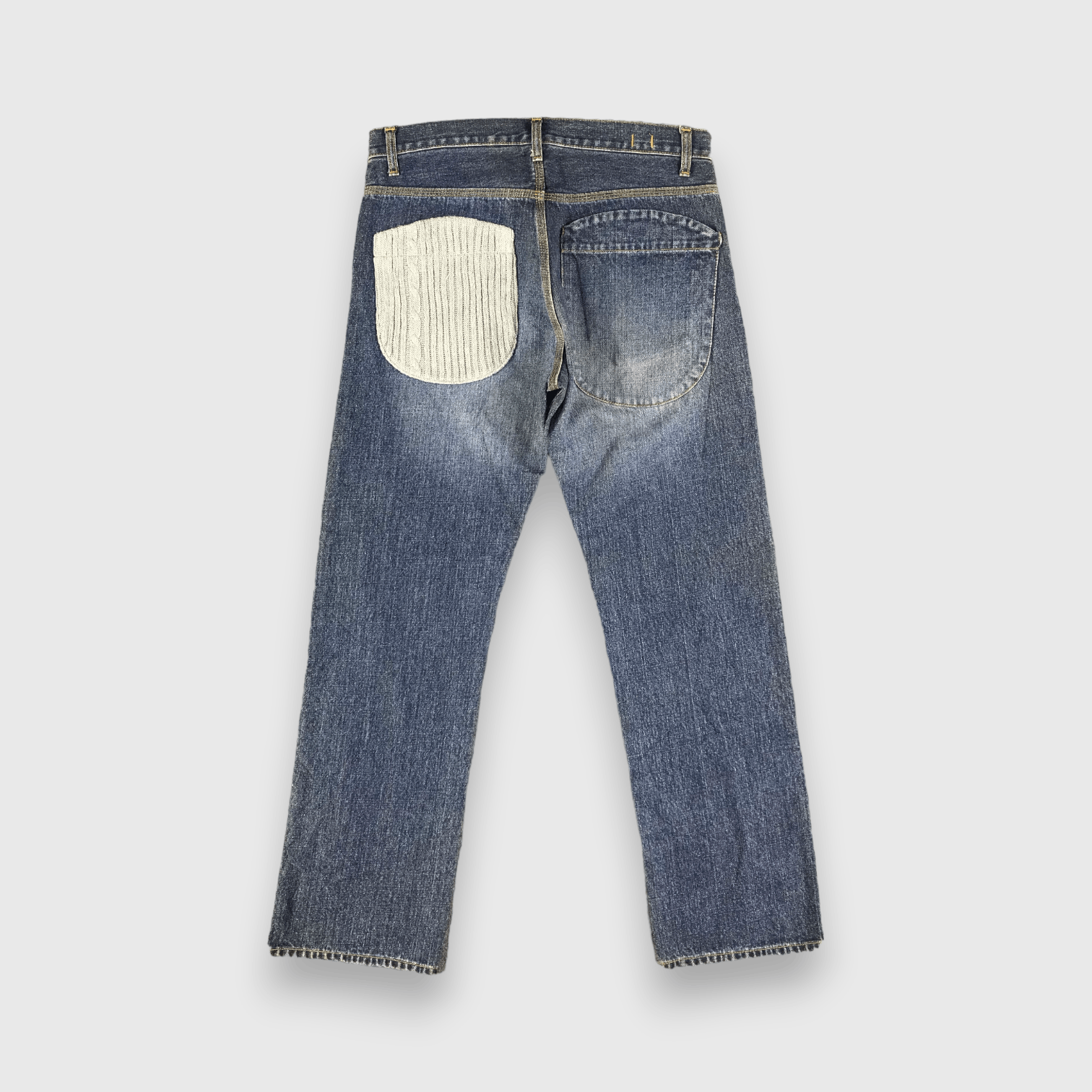 Japanese Brand Flaph Jeans Patchwork Sashiko Denim -J2759 Size US 34 / EU 50 - 2 Thumbnail