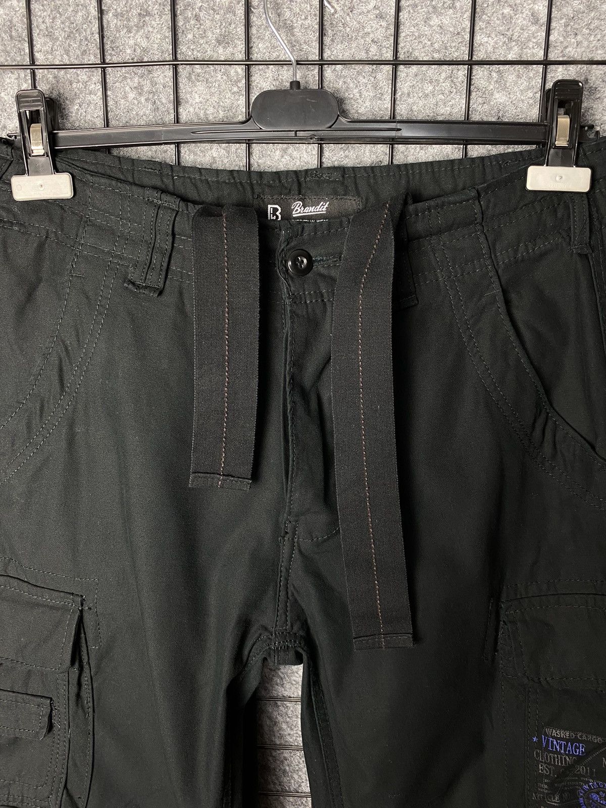 Brandit × Vintage Brandit Streetwear Y2K Drawstring Cargo Pants Size M Size US 34 / EU 50 - 18 Thumbnail
