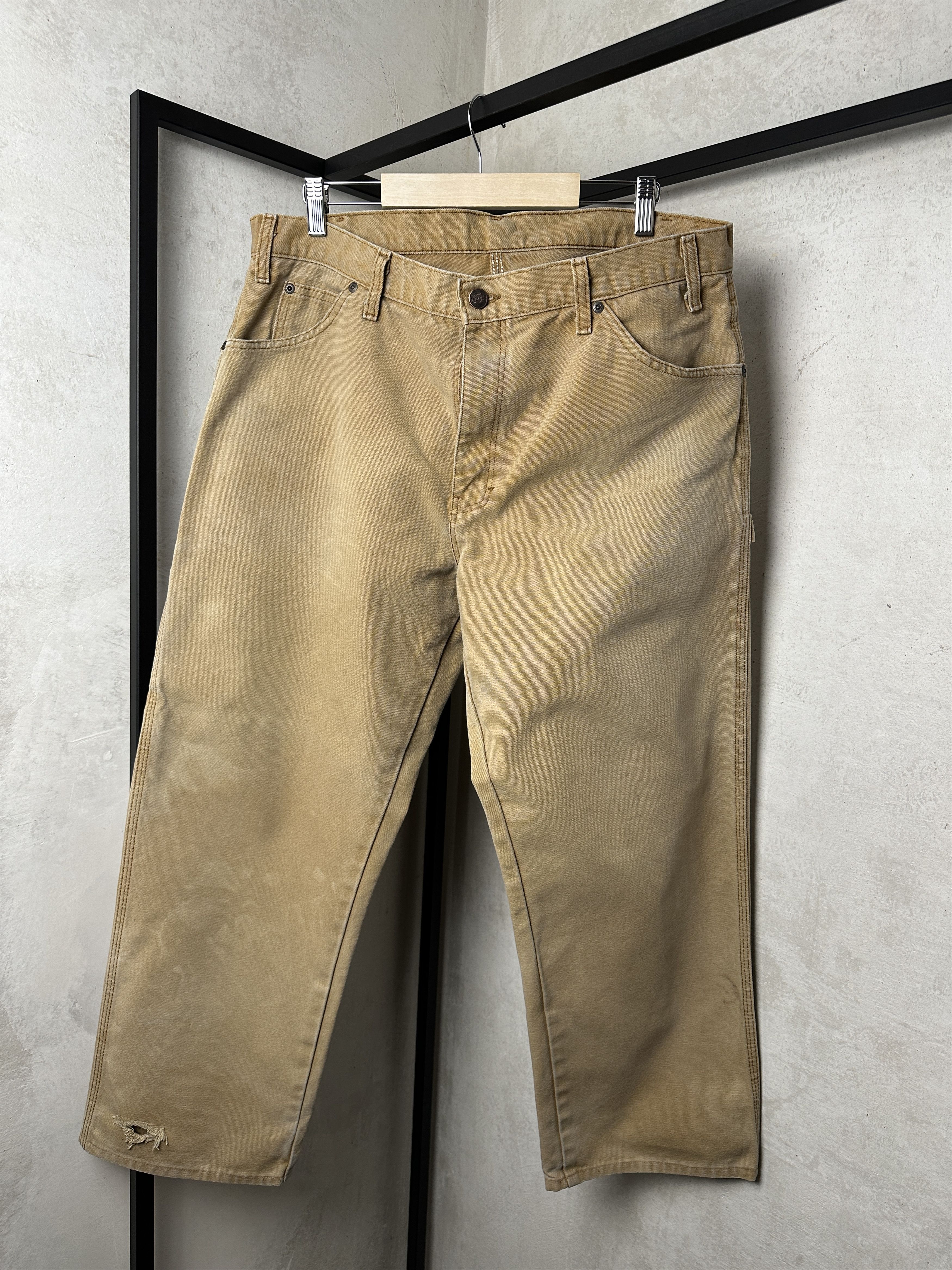 Dickies Dickies Jeans Carpenter Mens Camel Work Builder Pants Size US 36 / EU 52 - 2 Thumbnail