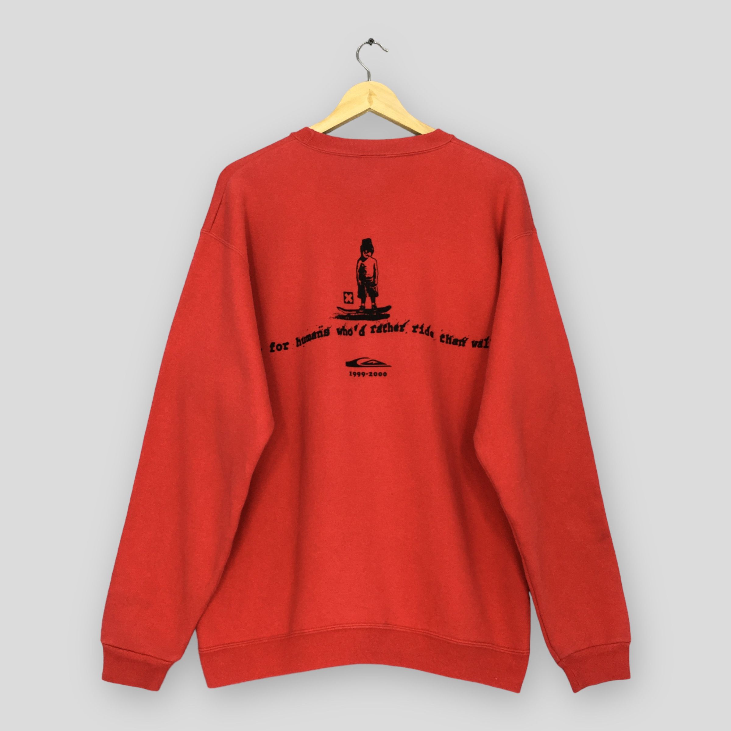 Quiksilver × Vintage Vintage 1990s Quiksilver Skateboards Sweatshirt Large Size US L / EU 52-54 / 3 - 1 Thumbnail