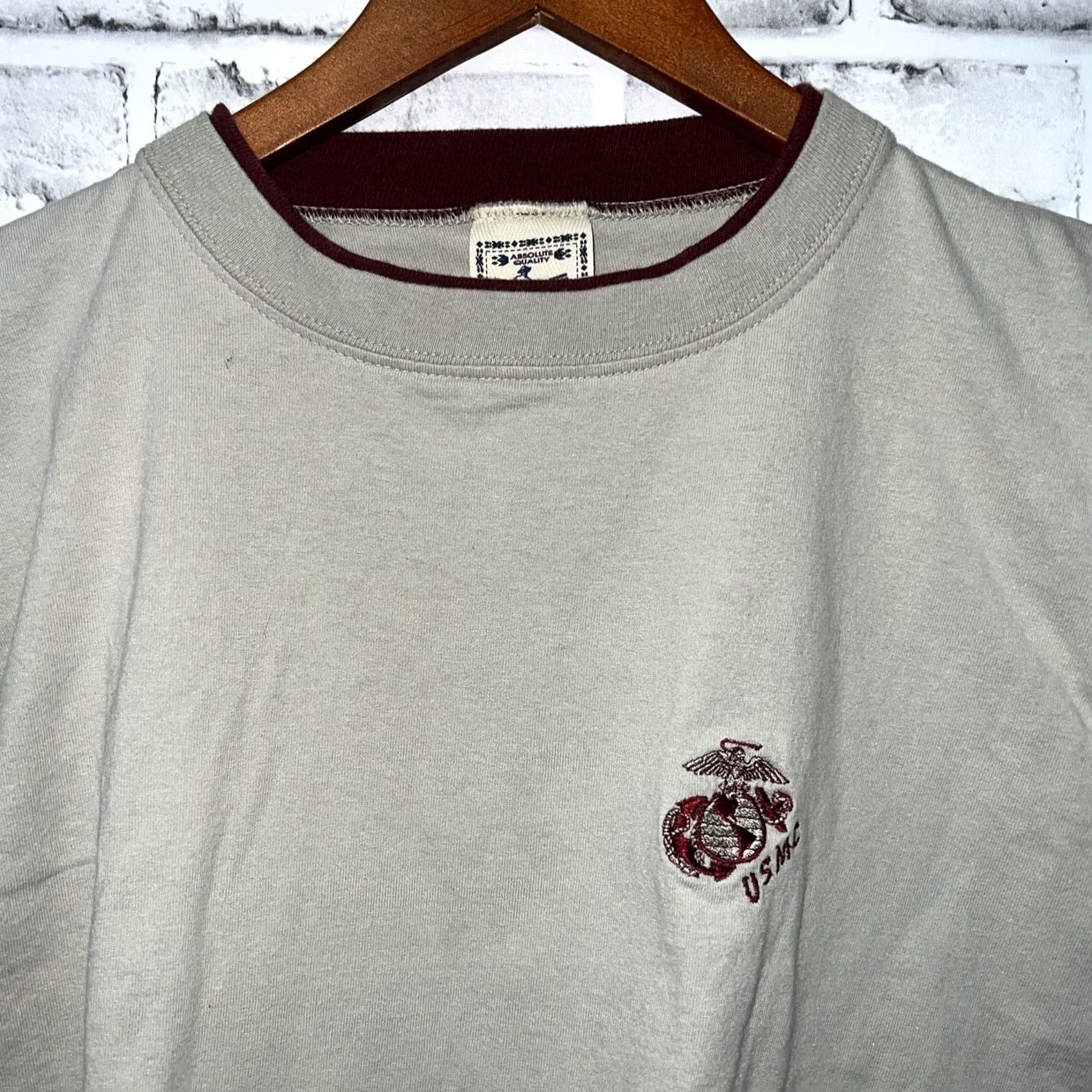Vintage VINTAGE Alore T-Shirt Gray USMC USA Mens Size M Size US M / EU 48-50 / 2 - 2 Thumbnail