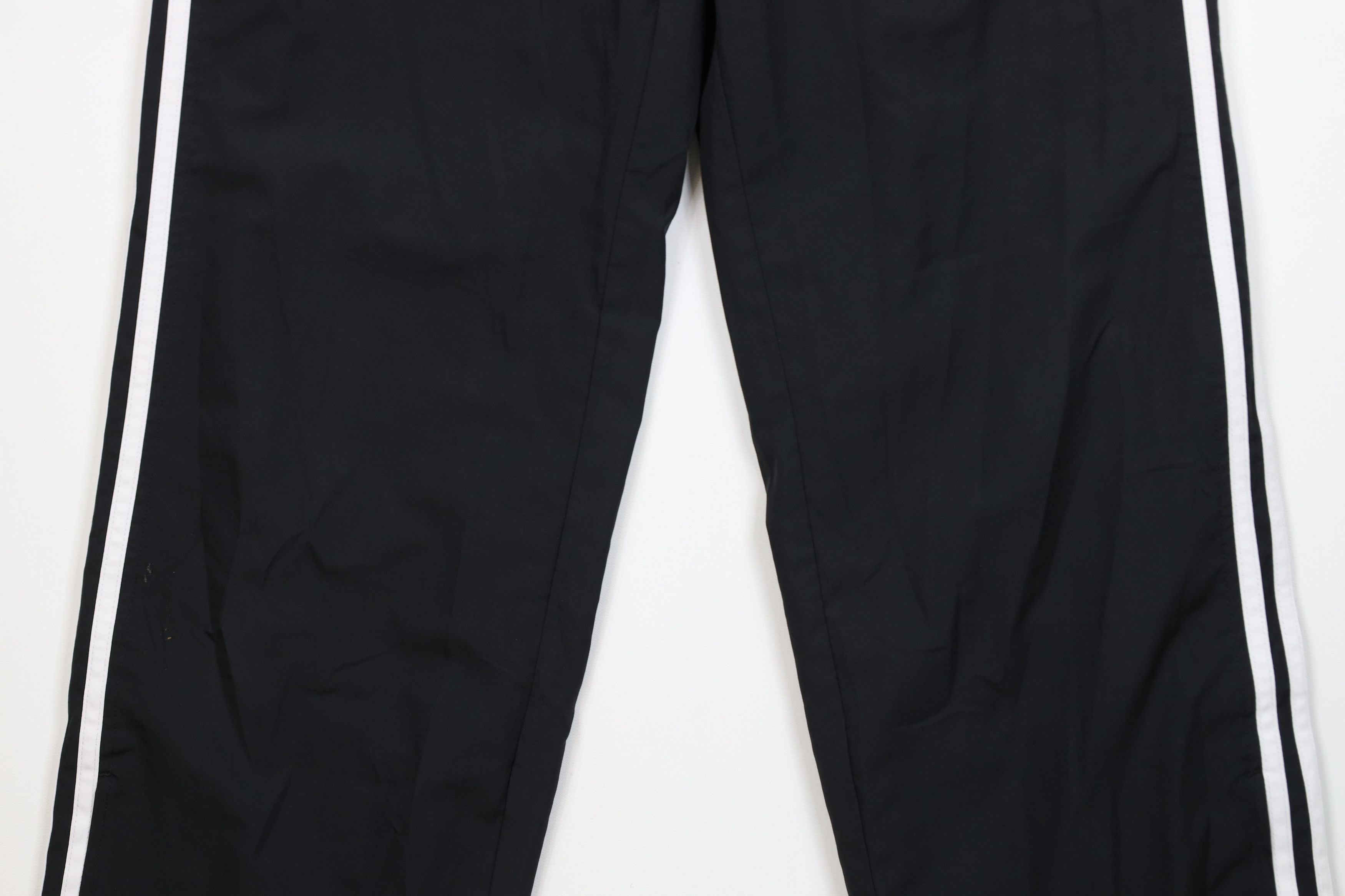 Adidas Vintage Y2K Adidas Striped Lined Windbreaker Pants Black Size 32" / US 10 / IT 46 - 3 Thumbnail