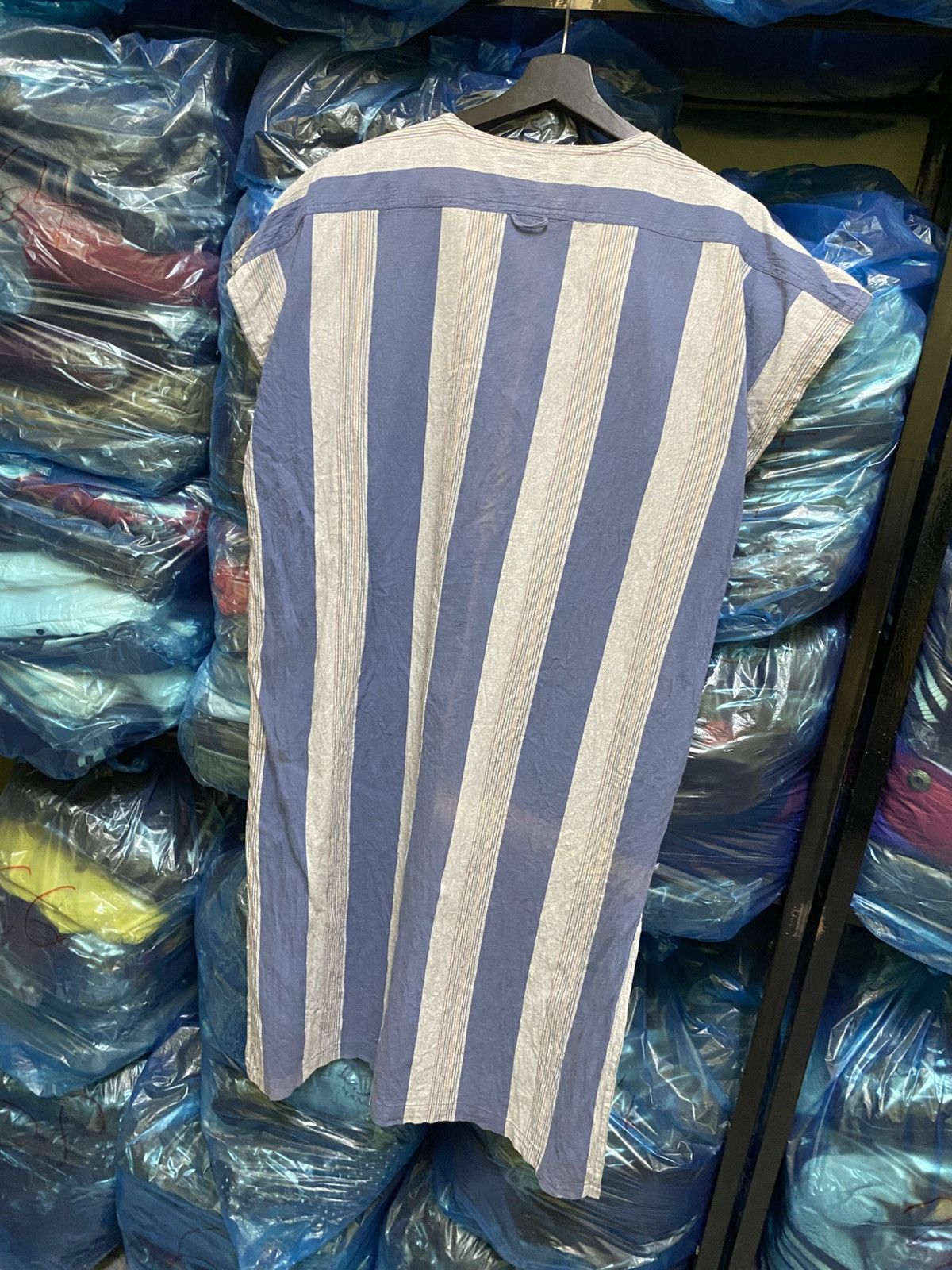 Issey Miyake Vintage Issey Miyake Striped Cotton Apron Dress Japan Size L / US 10 / IT 46 - 10 Thumbnail