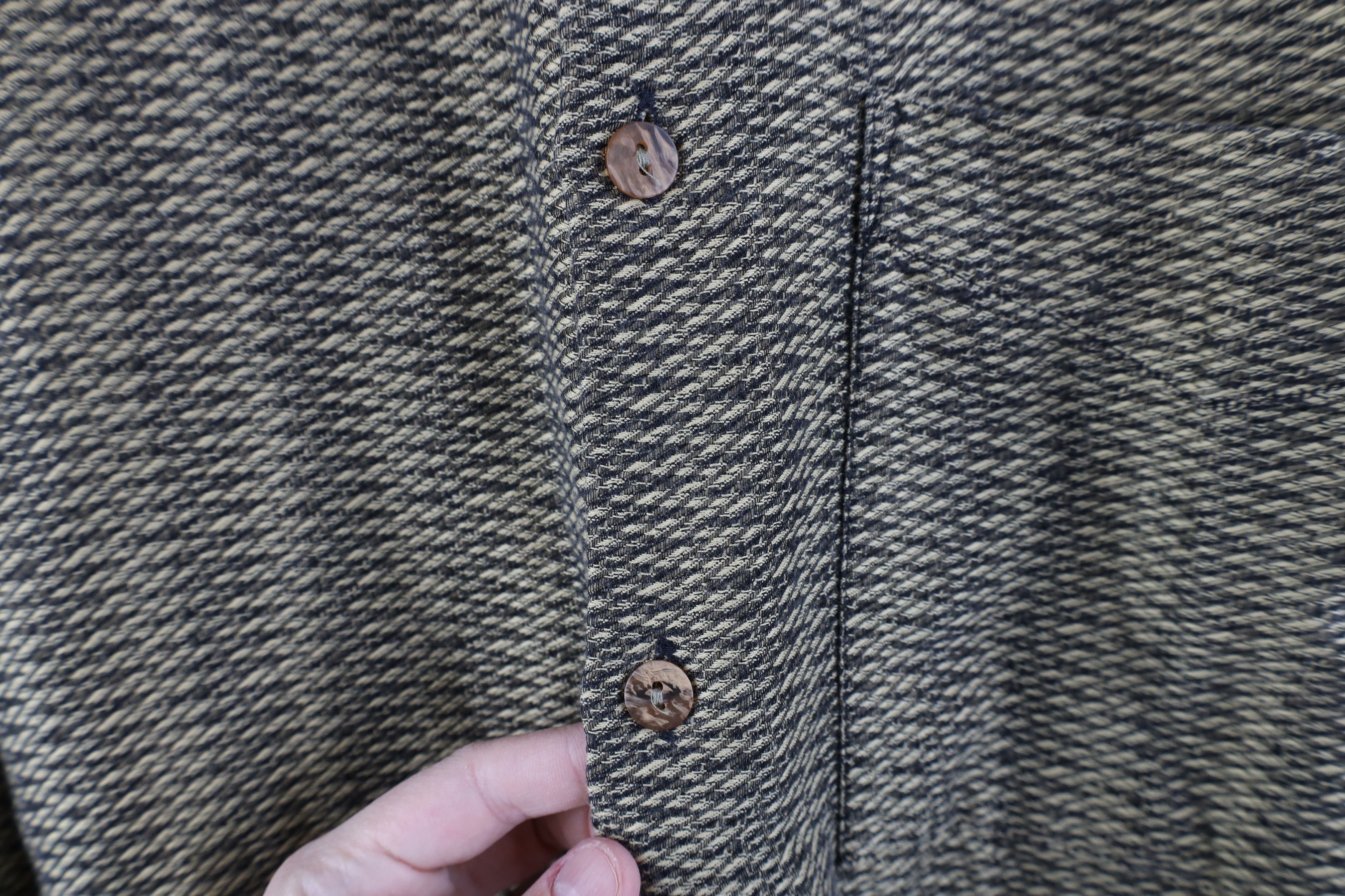 Vintage Vintage 90s Streetwear Weave Knit Collared Button Down Shirt Size US XL / EU 56 / 4 - 5 Thumbnail