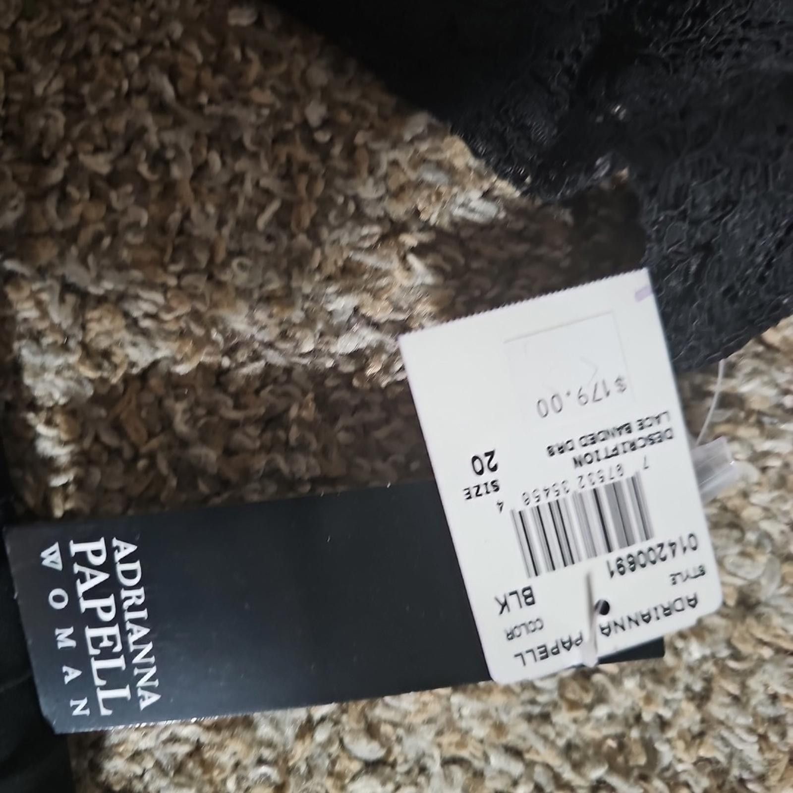 Other Adrianna Papell Womens Black Shutt Tuck Dress Sz20W NWT Size 3XL / US 20-22 - 2 Thumbnail