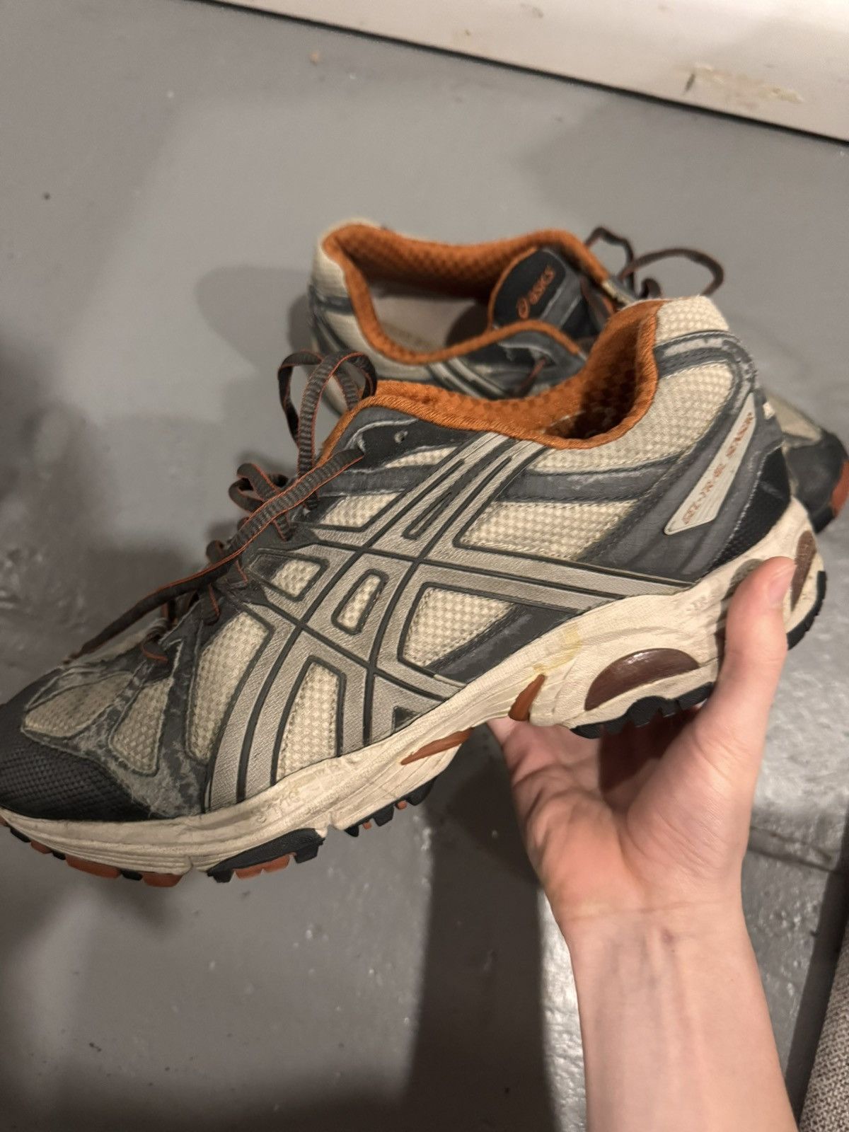 Asics Orange and Grey Asics Gel Trail Sensor IGS Men’s 12 Size US 12 / EU 45 - 1 Thumbnail