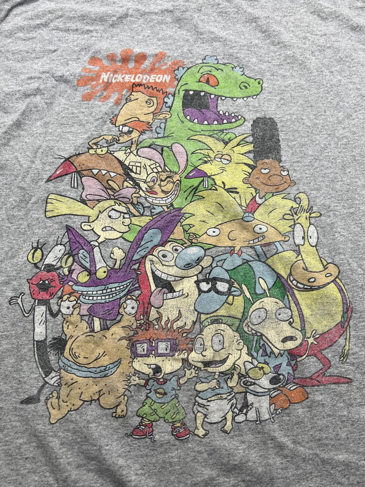 Nickelodeon Vintage Nickelodeon Cartoon Characters Grey T-Shirt Size US L / EU 52-54 / 3 - 2 Thumbnail