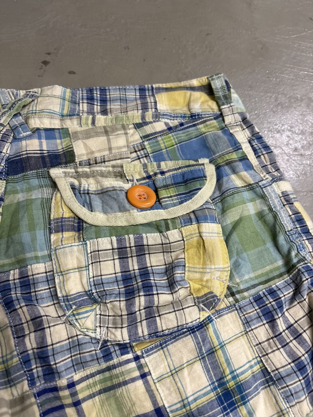 Kapital 1980’s Vintage Japanese Distressed Patchwork Denim Shorts Size 28" / US 6 / IT 42 - 9 Thumbnail