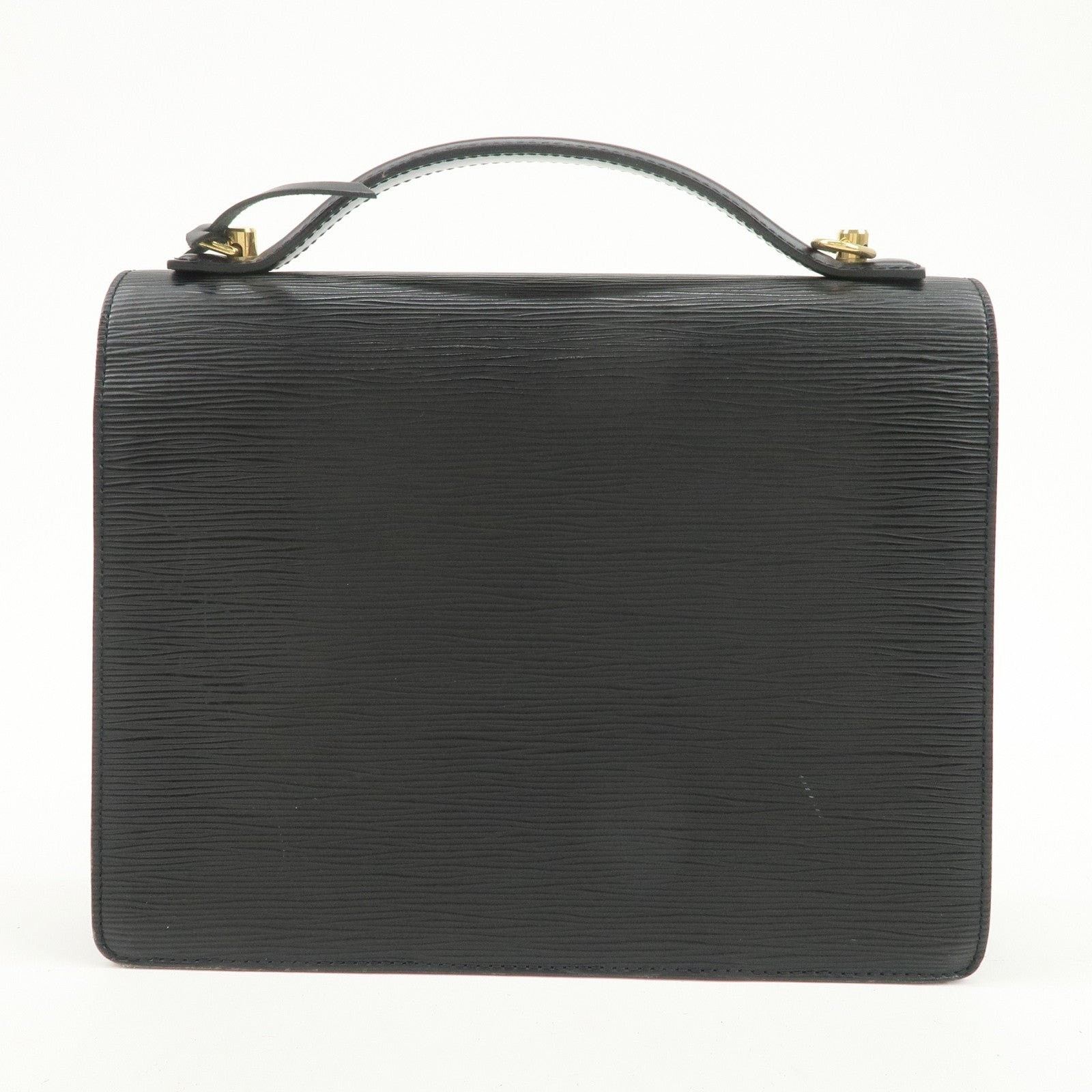 Louis Vuitton Louis Vuitton Epi Monceau Top Handle Bag Black Size ONE SIZE - 2 Thumbnail