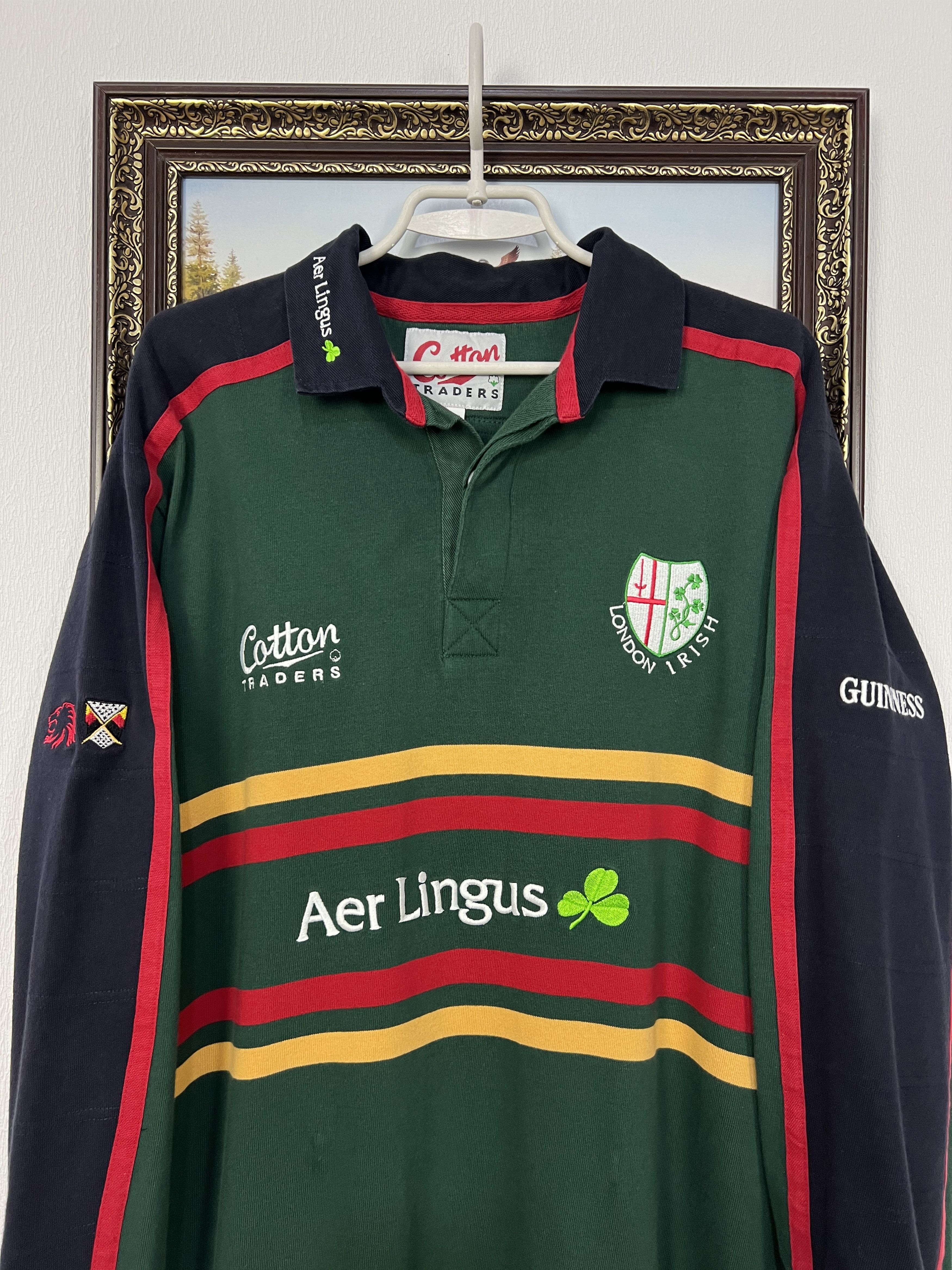 Cotton Traders Vintage 90's Cotton Traders London Irish Rugby Jersey Size US L / EU 52-54 / 3 - 2 Thumbnail