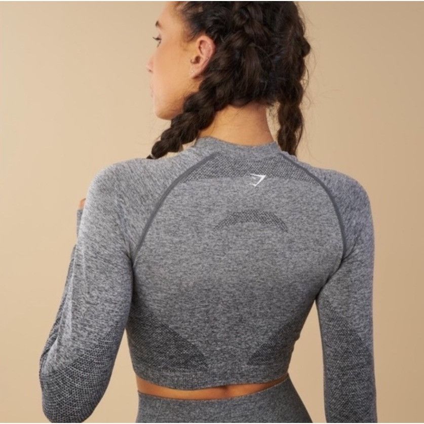 Gymshark Gymshark Womens Long Sleeve Seamless Crop Top Size Small Size S / US 4 / IT 40 - 6 Thumbnail