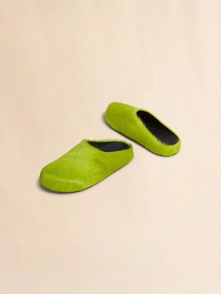 Marni o1w1db10426 Long-Haired Calfskin in Green Size US 11 / EU 44 - 4 Thumbnail