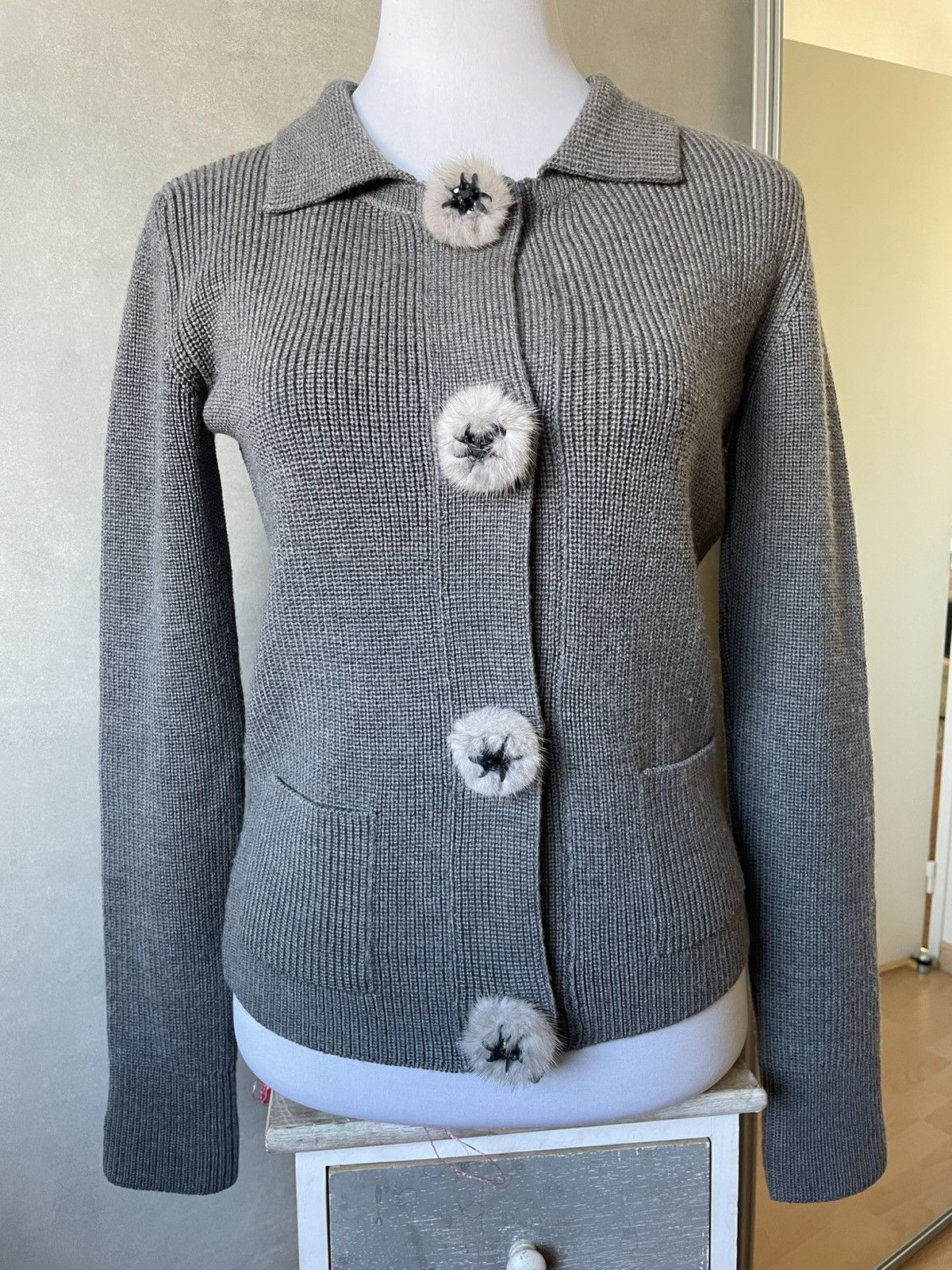 Dior CHRISTIAN DIOR VEST MINK FUR BUTTONS Size S / US 4 / IT 40 - 1 Thumbnail