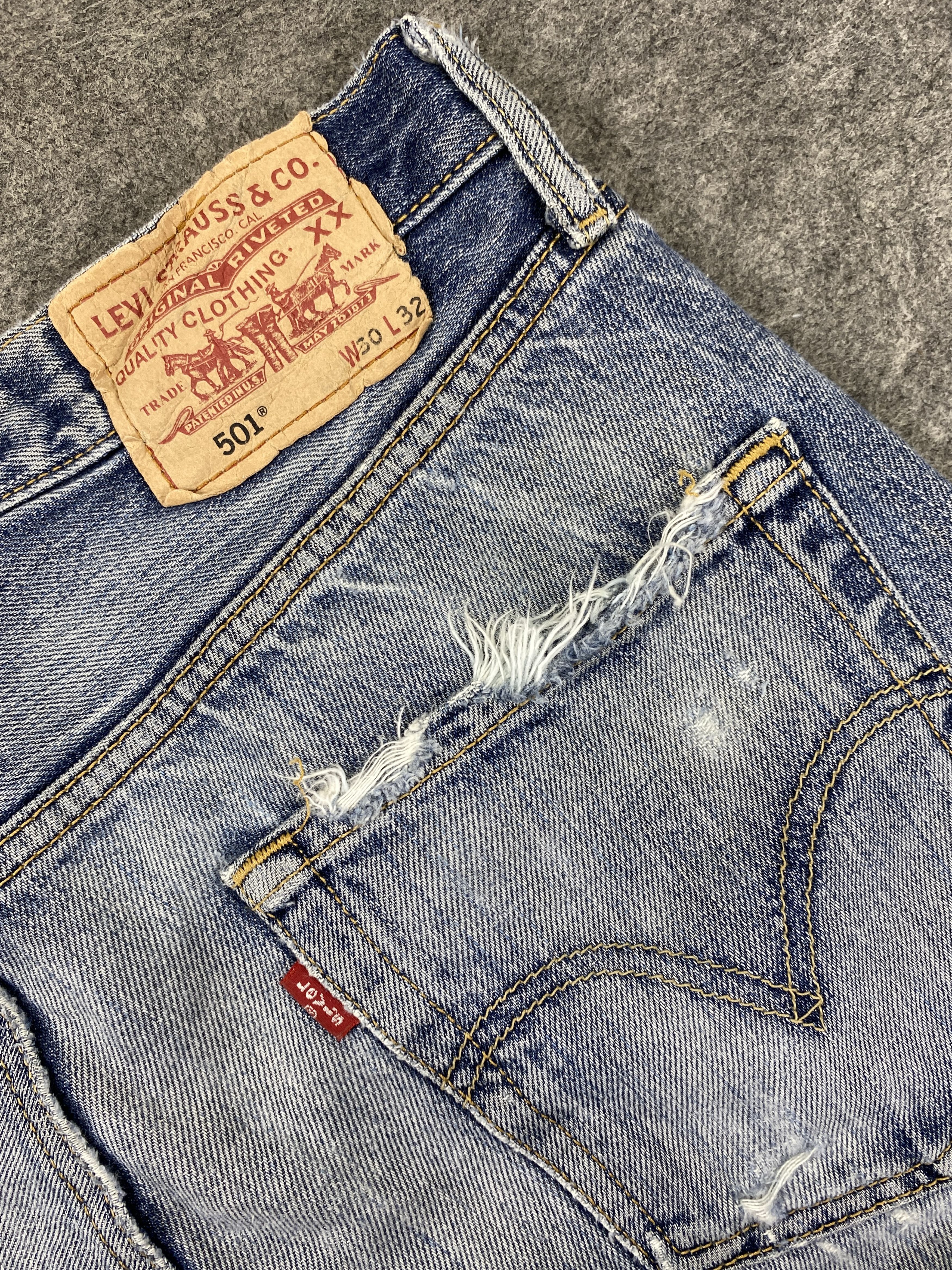 Levi's Distressed Blue Vintage Levi's 501 32x28.5 Denim -JN2458 Size US 32 / EU 48 - 11 Thumbnail