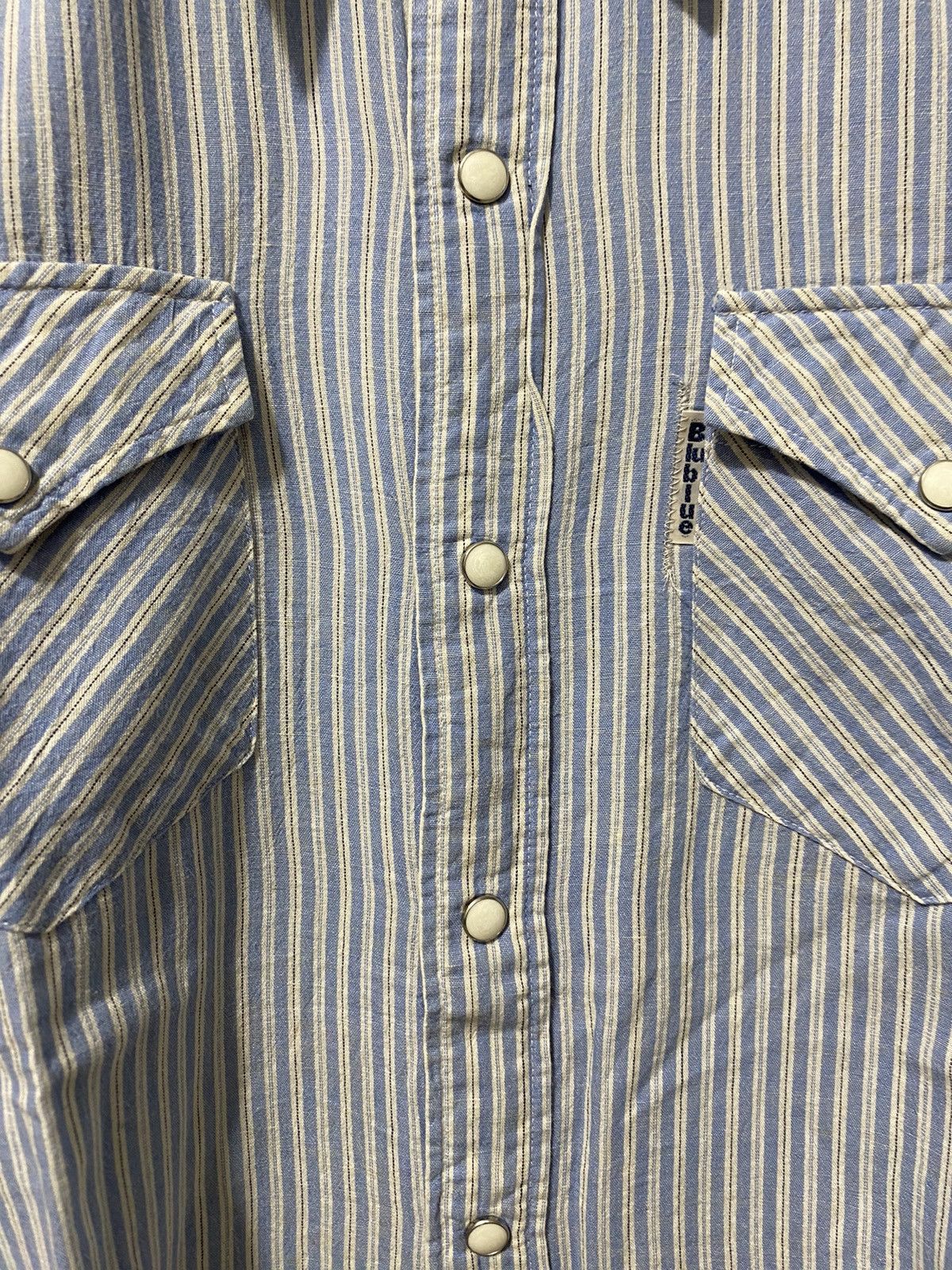 Blue Blue Japan × Japanese Brand × Vintage Blue Blue Japan Hickory Shirt Size US M / EU 48-50 / 2 - 4 Thumbnail