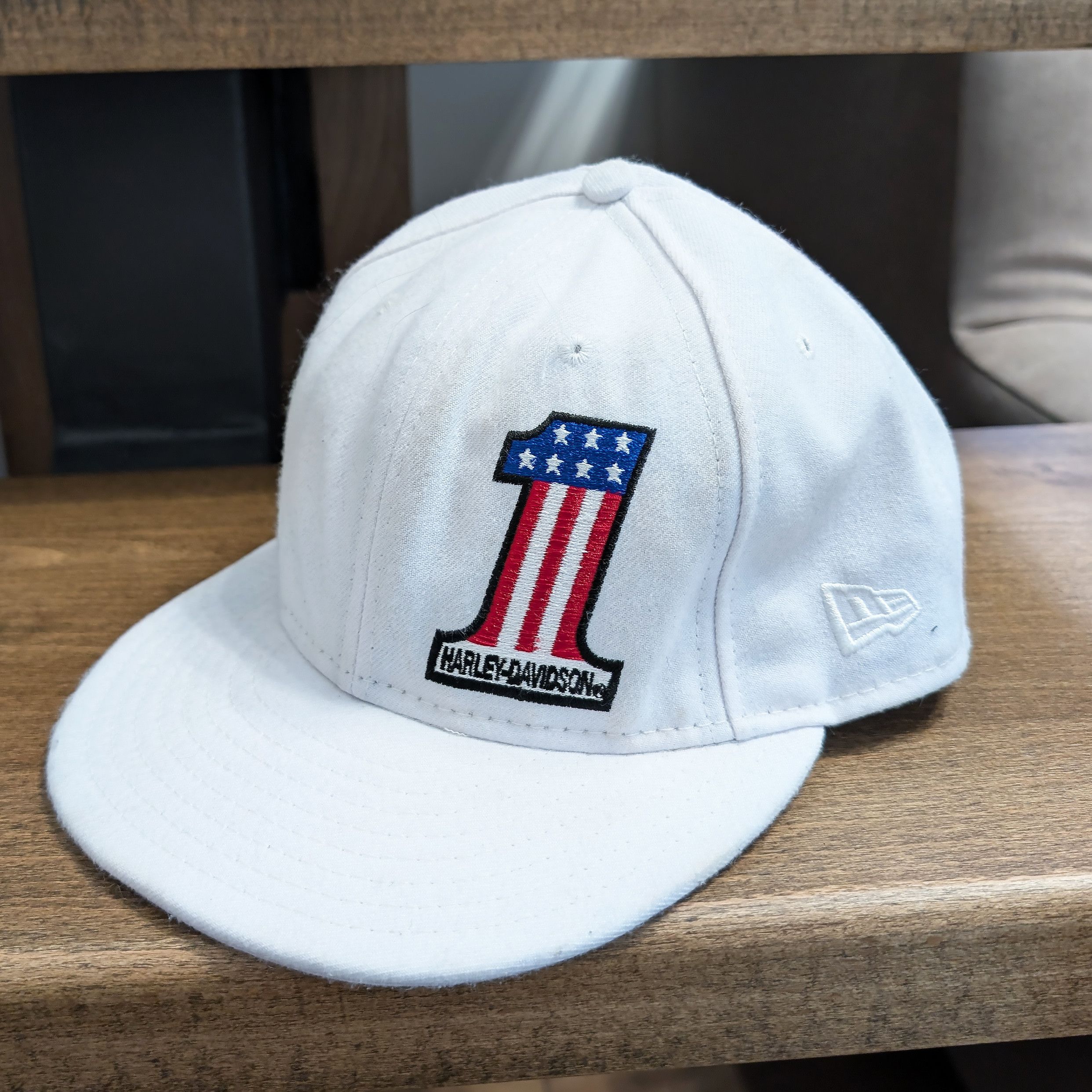 Harley Davidson New Era Harley-Davidson #1 White Fitted Cap Rare Biker Size ONE SIZE - 1 Thumbnail