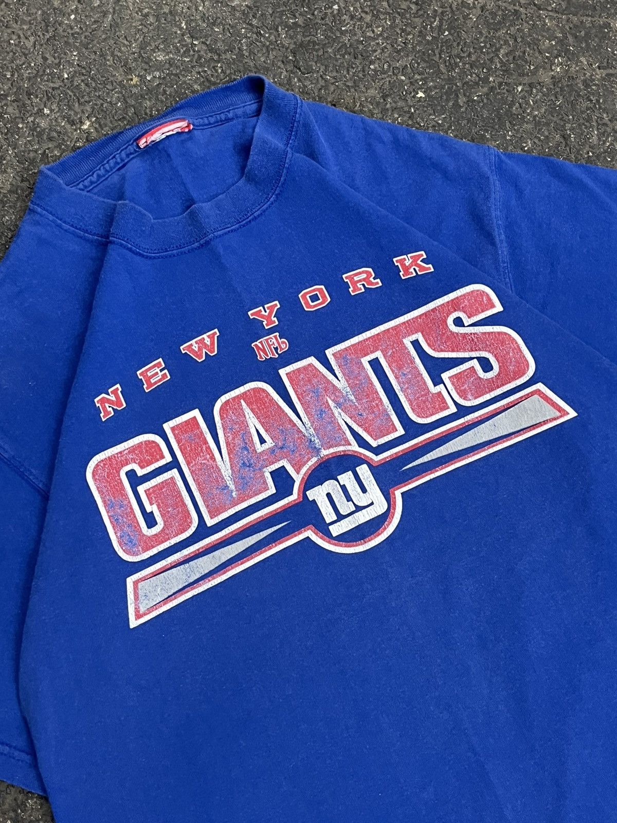 Vintage NY giants nfl vintage tee shirt hype rare sun faded y2k Size US L / EU 52-54 / 3 - 3 Thumbnail