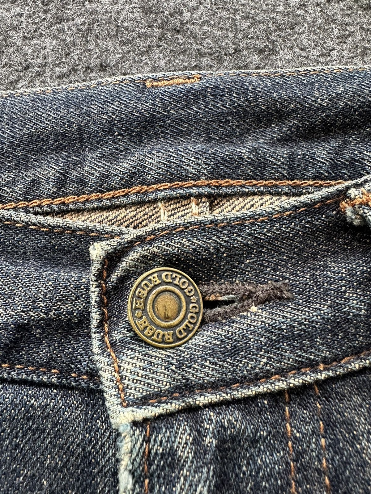 Edwin Vintage Gold Rush Faded Wash Distressed Denim 31x33 D195 Size US 31 - 14 Thumbnail