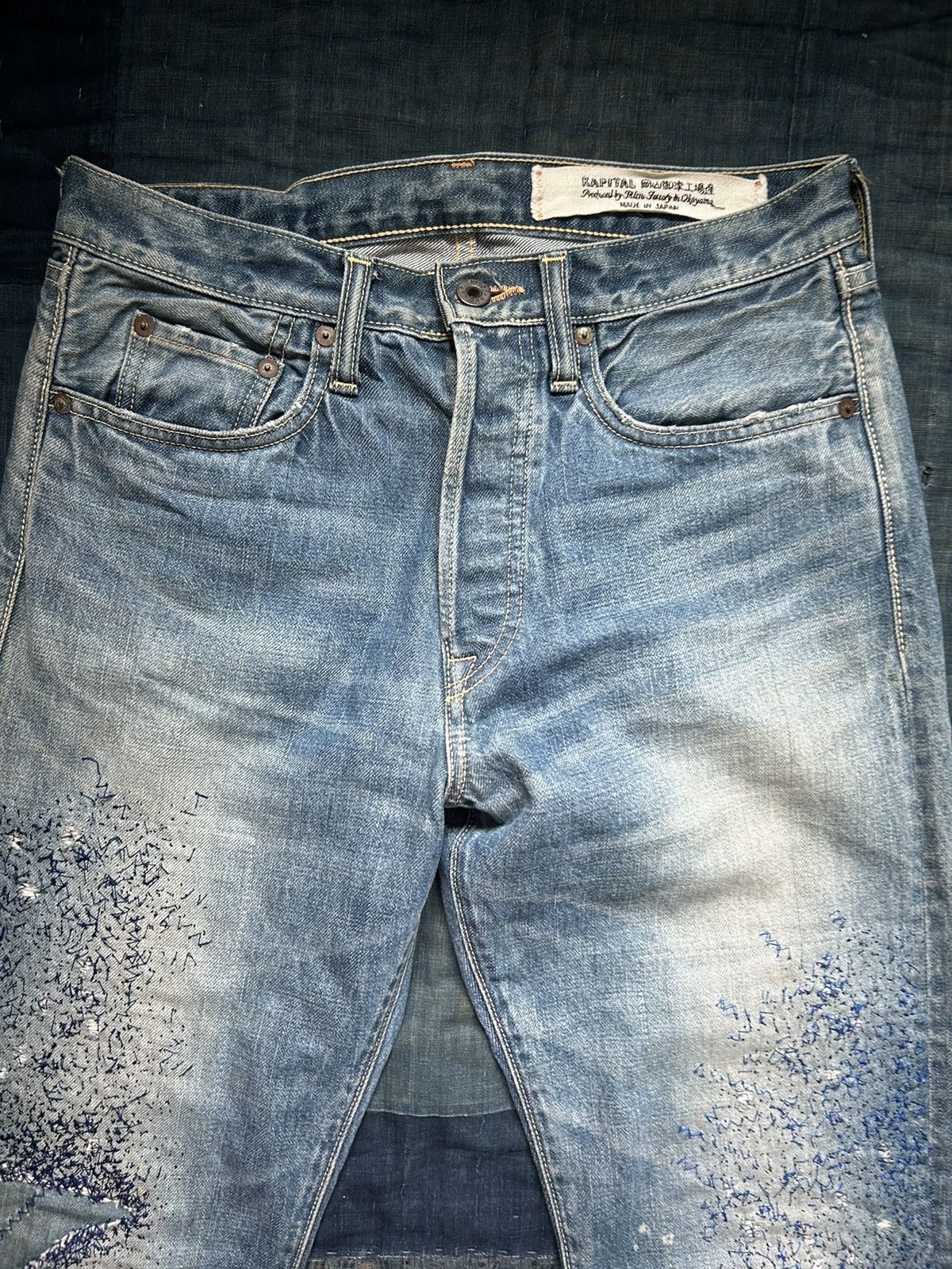 Kapital × Kapital Kountry Kapital Monkey Cisco Denim 3 Year Processed Size US 29 - 3 Thumbnail