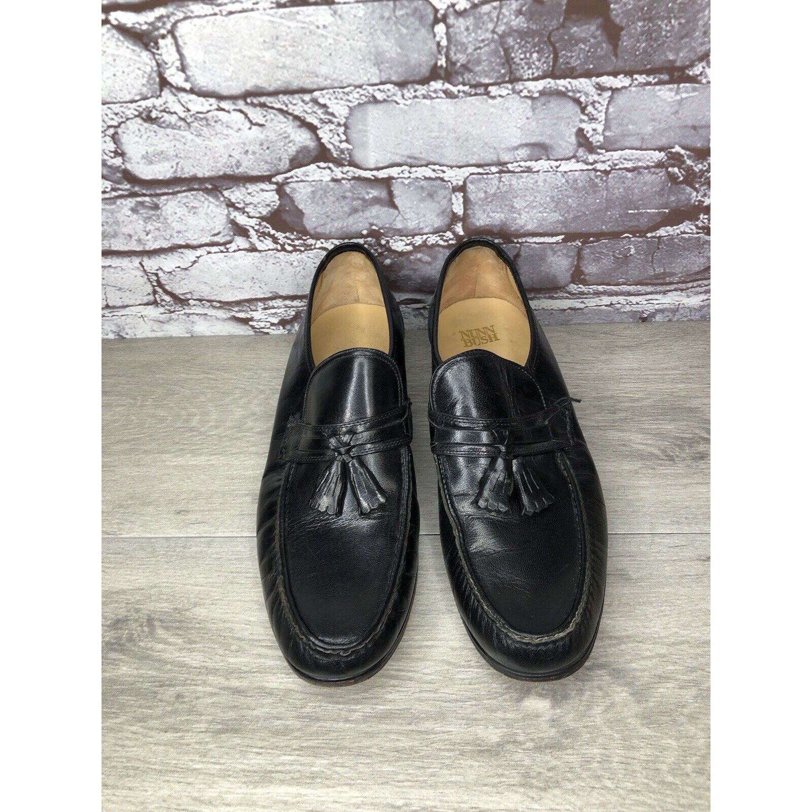 Nunn Bush Nunn Bush Black Leather Slip On Tassel Loafers Dress Shoes M Size US 10 / EU 43 - 22 Thumbnail