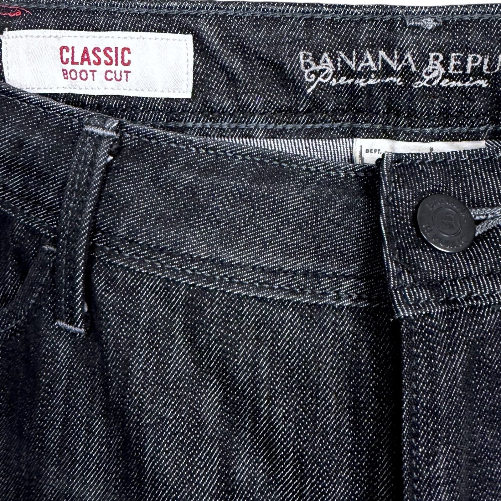 Banana Republic Vtg Y2K Banana Republic Dark Wash Bootcut Jeans Women's 8P Size 30" / US 8 / IT 44 - 3 Thumbnail