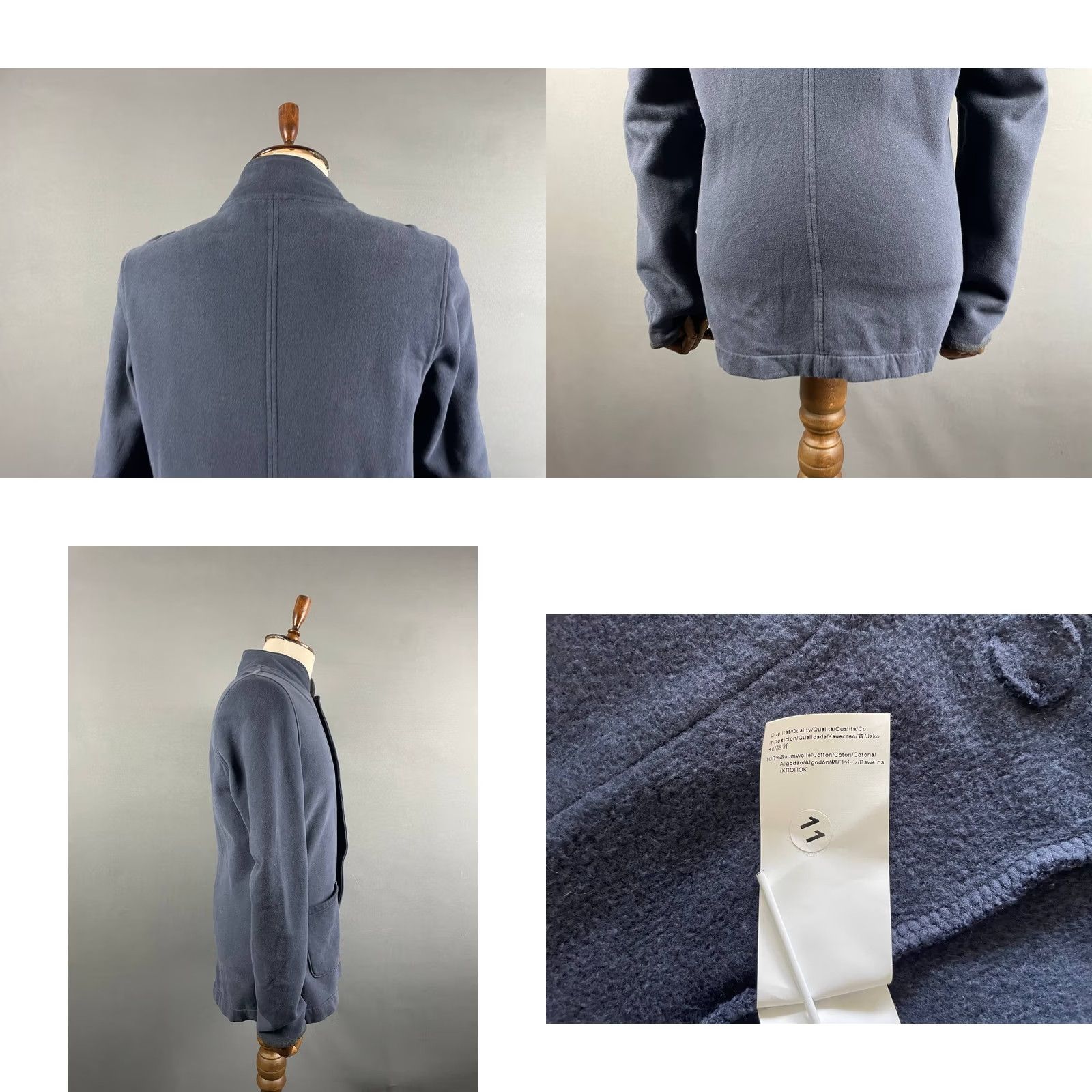 Vintage Mens Jacket Navy Front Button L - Navy Long Sleeve Outdoor Comfort Regular Fit Jacket Size US L / EU 52-54 / 3 - 8 Thumbnail