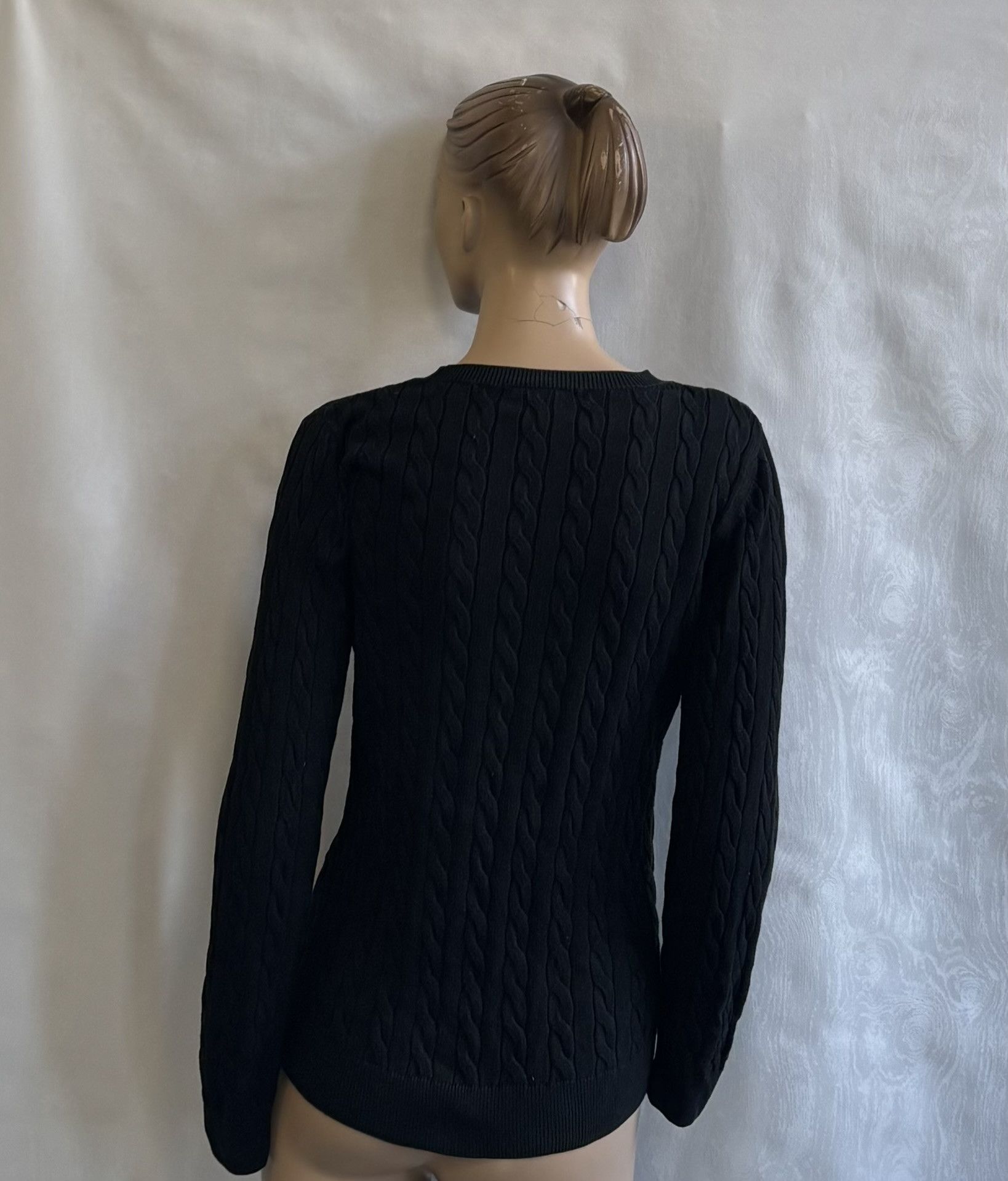 Lacoste Lacoste Cable Sweater Black Size M / US 6-8 / IT 42-44 - 2 Thumbnail