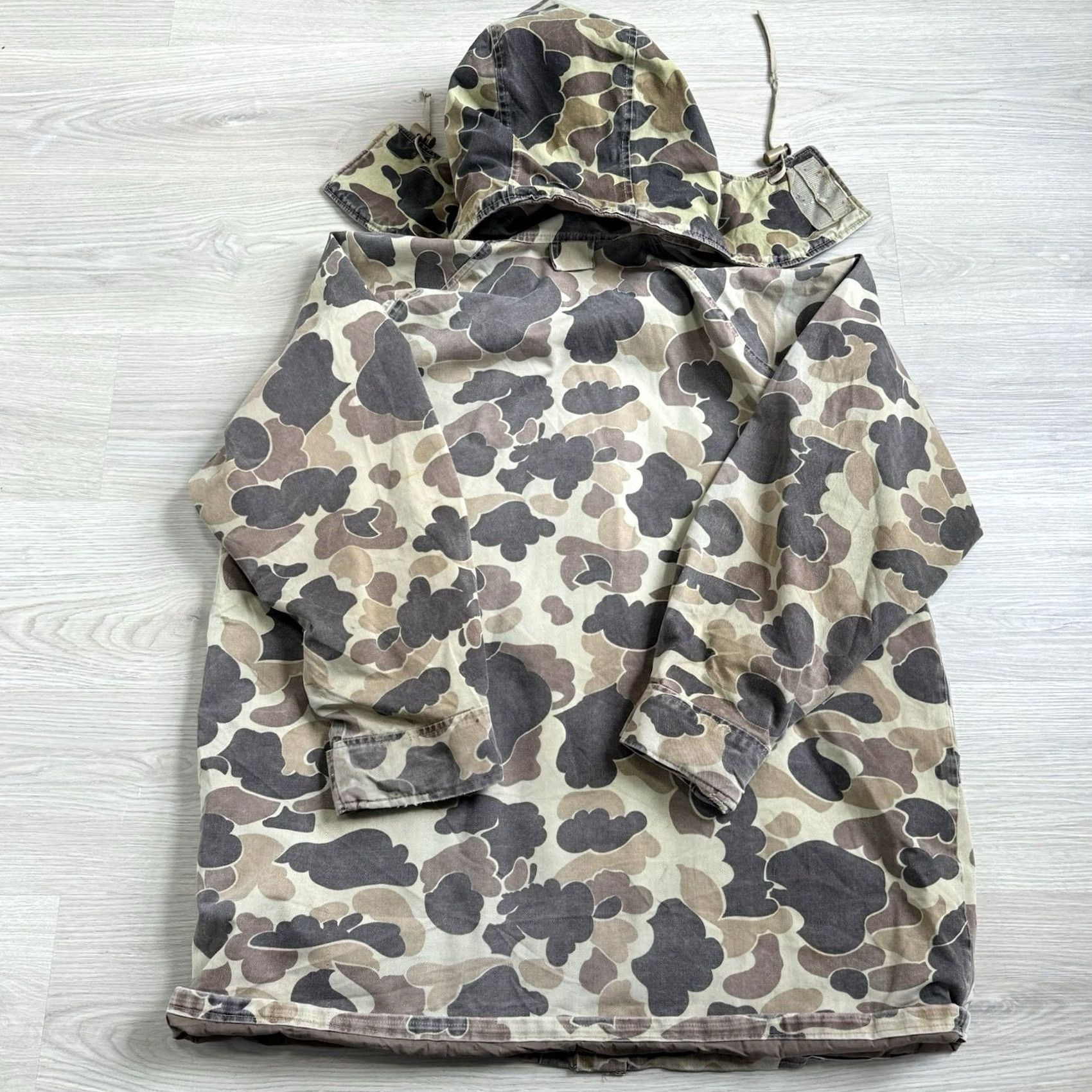 Delta VINTAGE Columbia Delta Marsh Duck Camo Hooded Shell Jacket XL Outdoor Hunting Size US XL / EU 56 / 4 - 5 Thumbnail
