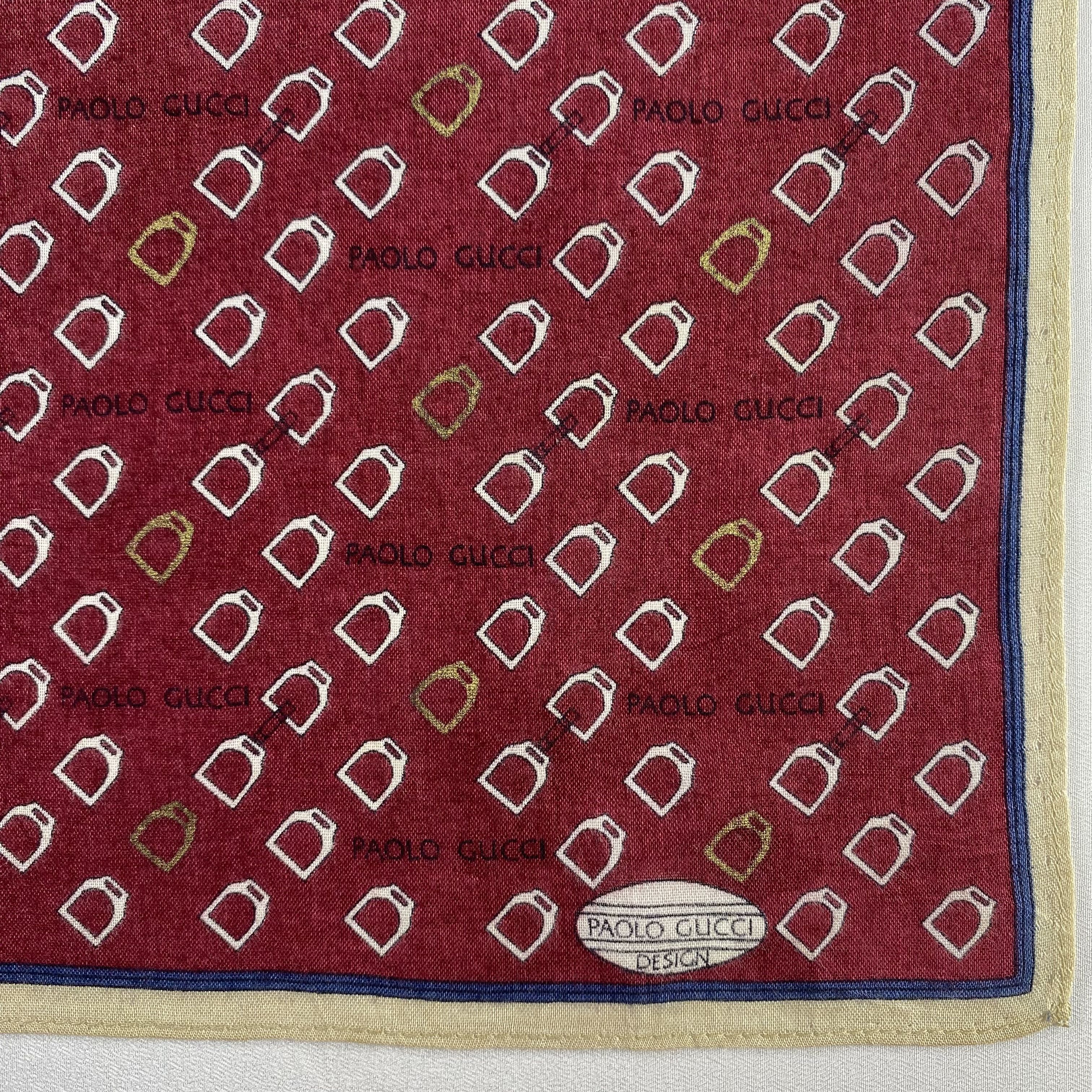 Paolo Gucci × Vintage Paolo Gucci Handkerchief / Neckerchief / Bandana-P1548 Size ONE SIZE - 3 Thumbnail