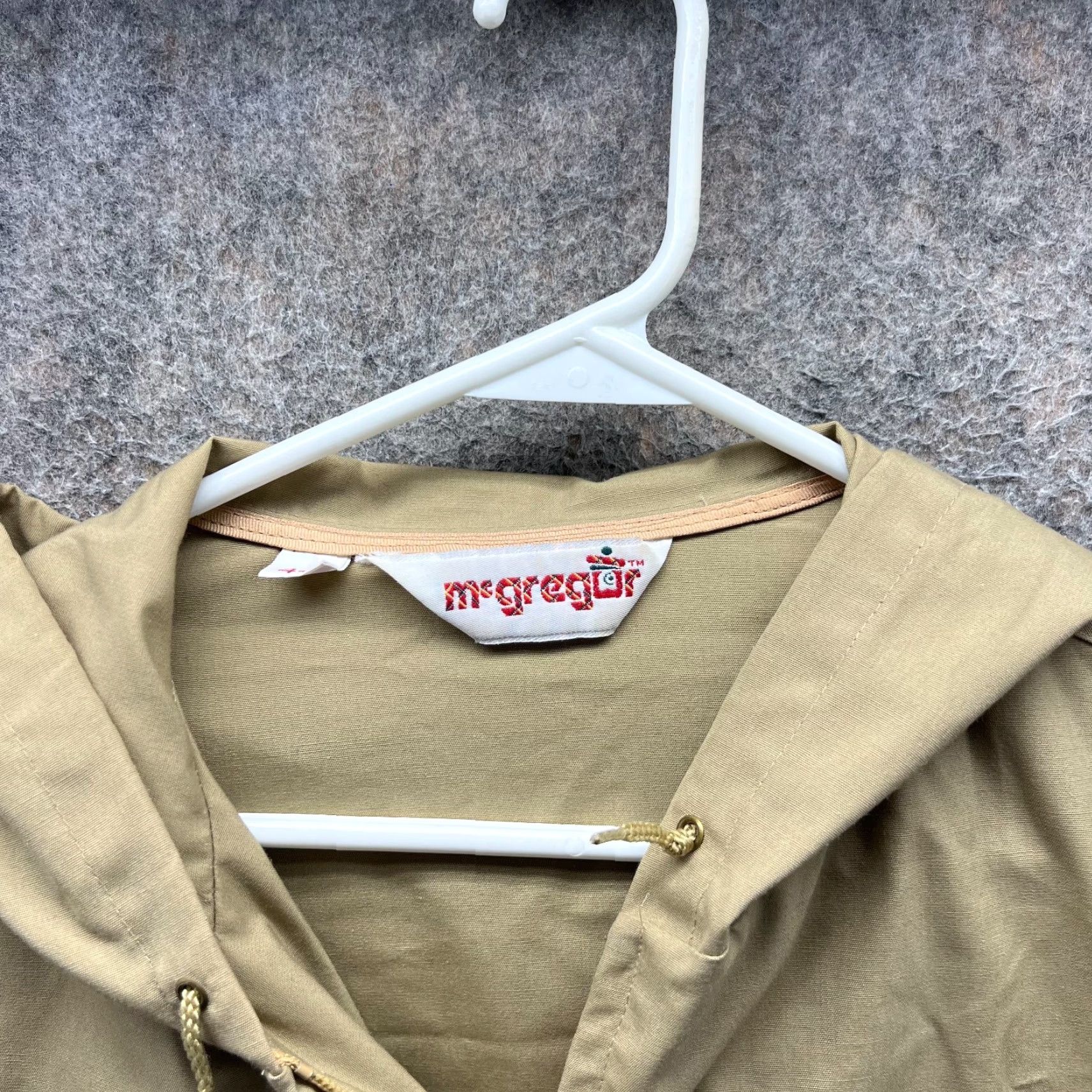 McGregor VINTAGE McGregor Jacket Mens 44 Khaki Hooded Utility Cotton Full Zip Field Chore Vintage Size US S / EU 44-46 / 1 - 6 Thumbnail
