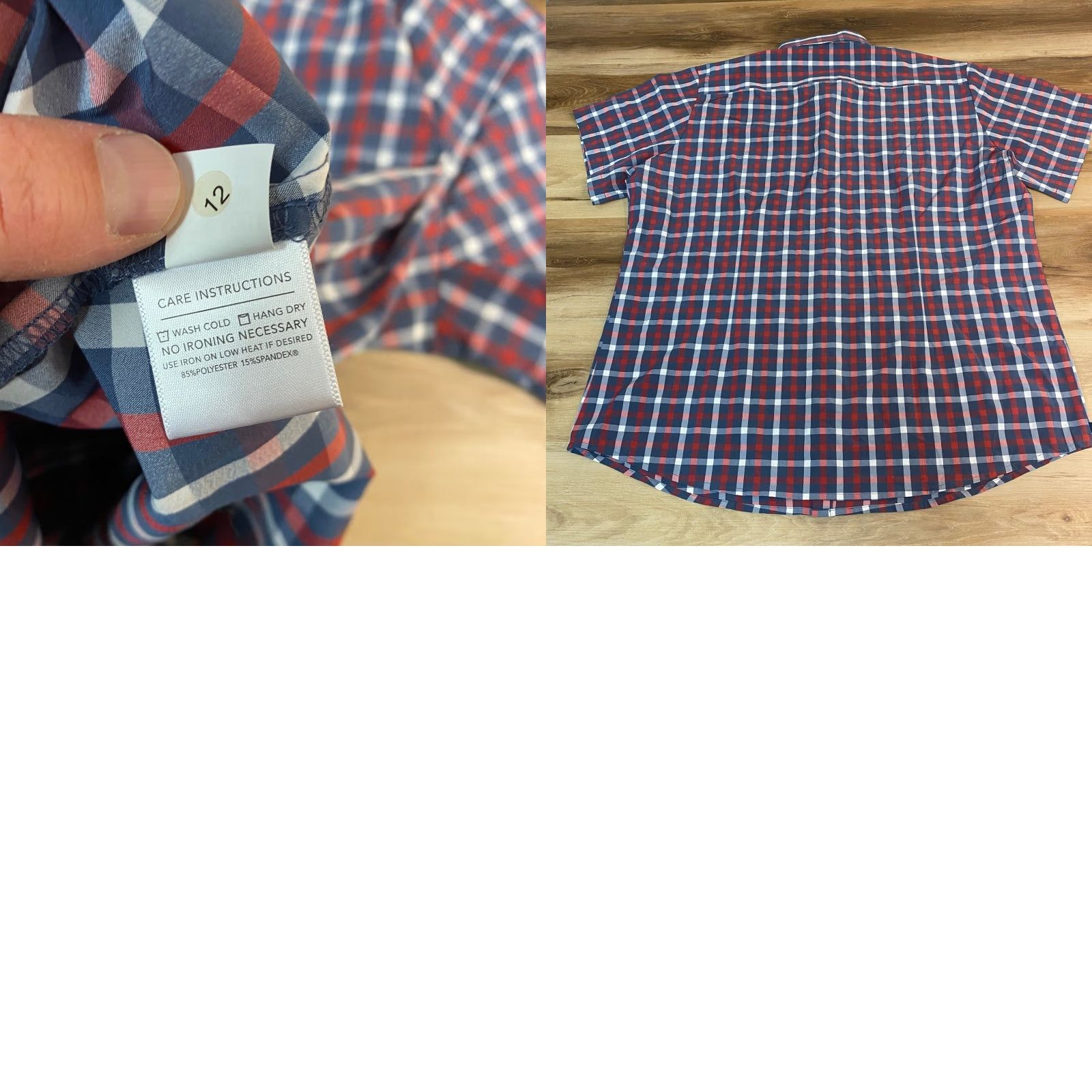 Mizzen+Main Mizzen+Main Shirt Mens XL Short Sleeve Plaid Button Down Leeward Standard Fit Blue Size US XL / EU 56 / 4 - 8 Thumbnail